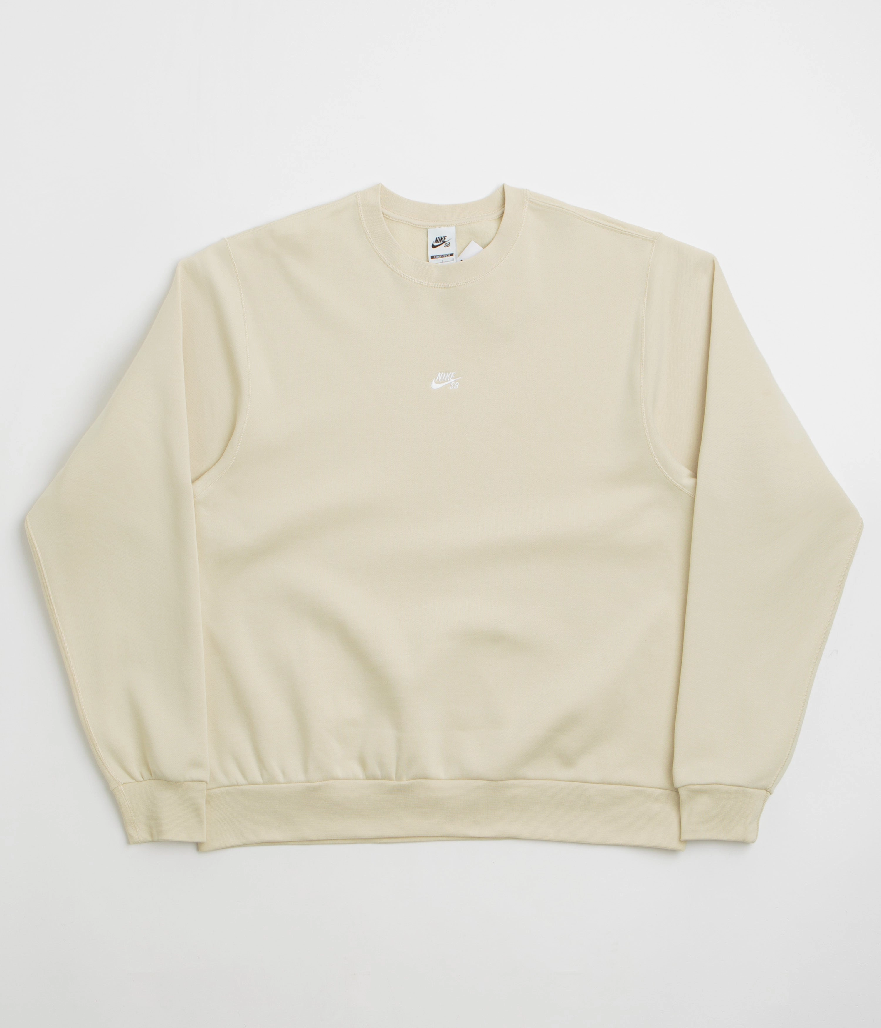 Casual Jacket Casual Essentials Nike SB Essential Logo Crewneck Sweatshirt - Light Khaki / White