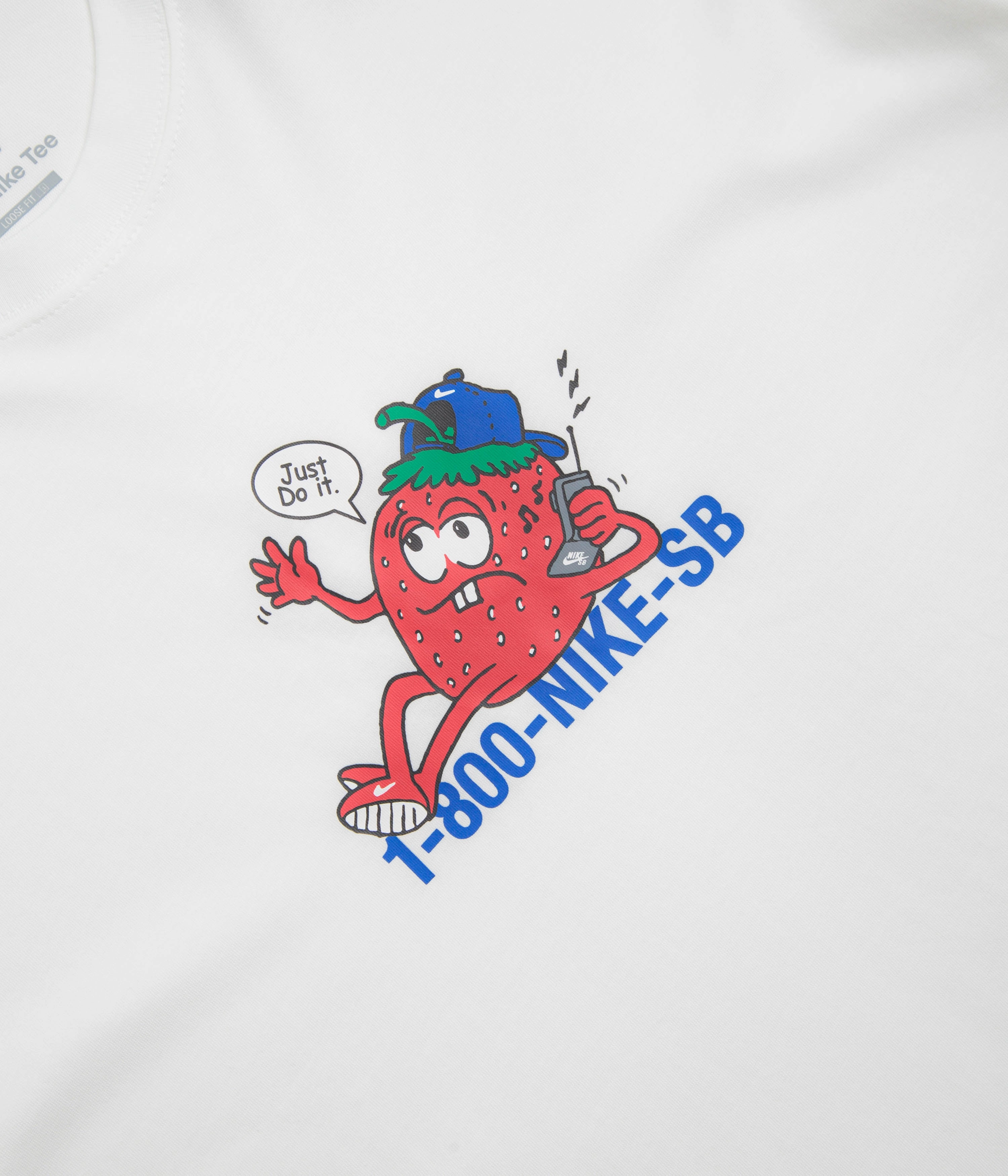 Nike SB Flip Phone T-Shirt - White Ribbed Cuff Details