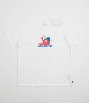 Zip Closure sleeve length Nike SB Flip Phone T-Shirt - White