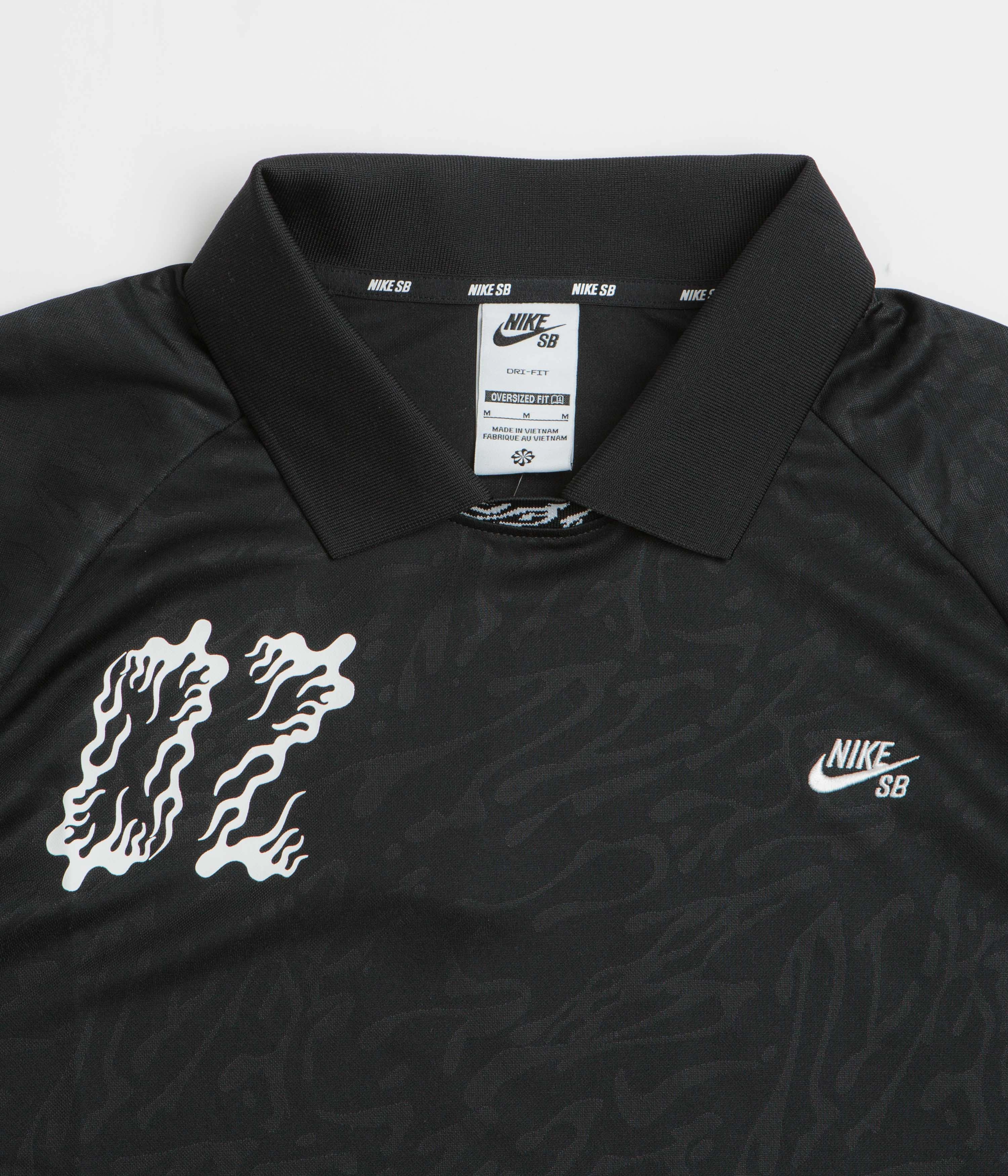 Zip-up Nike SB Jacquard Jersey - Black / Black / White