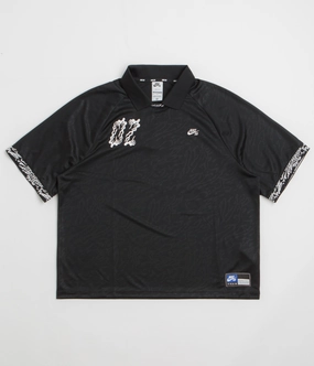 No Slip Sleeve Banding Nike SB Jacquard Jersey - Black / Black / White