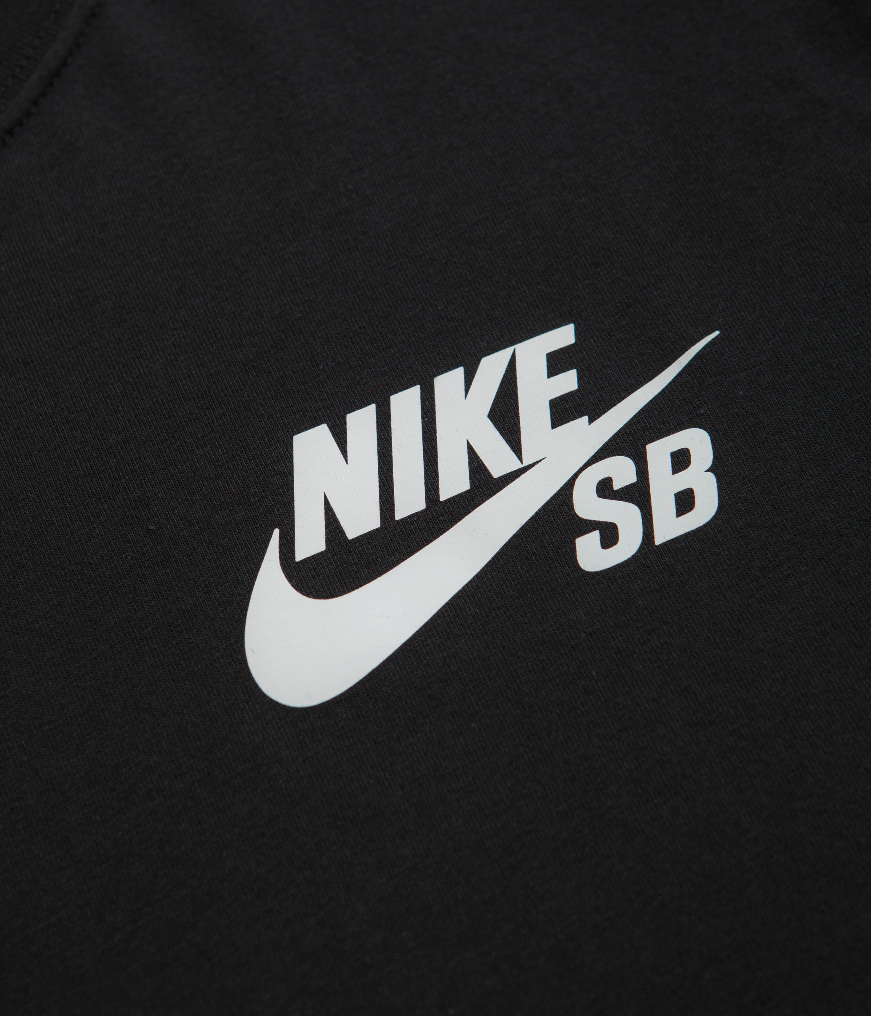 Nike SB Logo T-Shirt - Black / Black / White wide legs