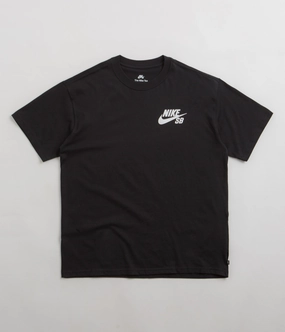 Nike SB Logo T-Shirt - Black / Black / White theater performance Pullover