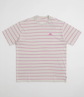Nike SB Striped T-Shirt - Light Bone blended fabric