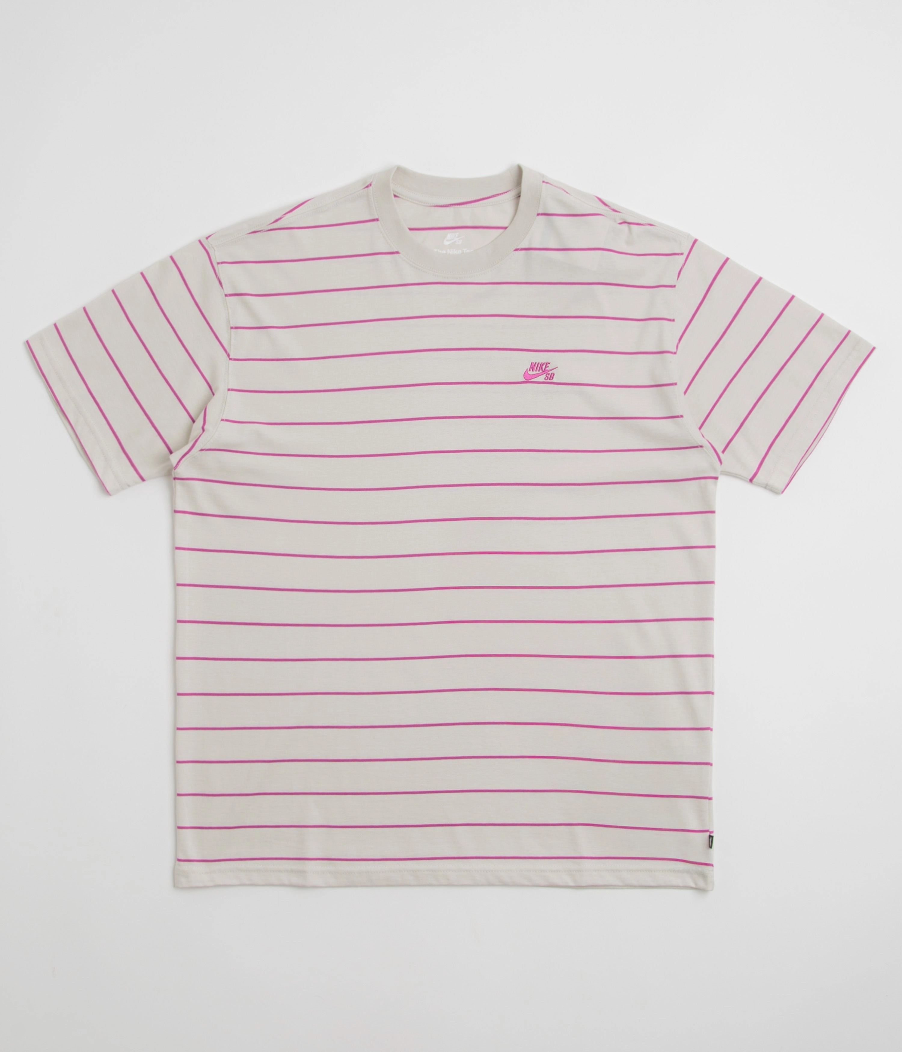 Nike SB Striped T-Shirt - Light Bone blended fabric