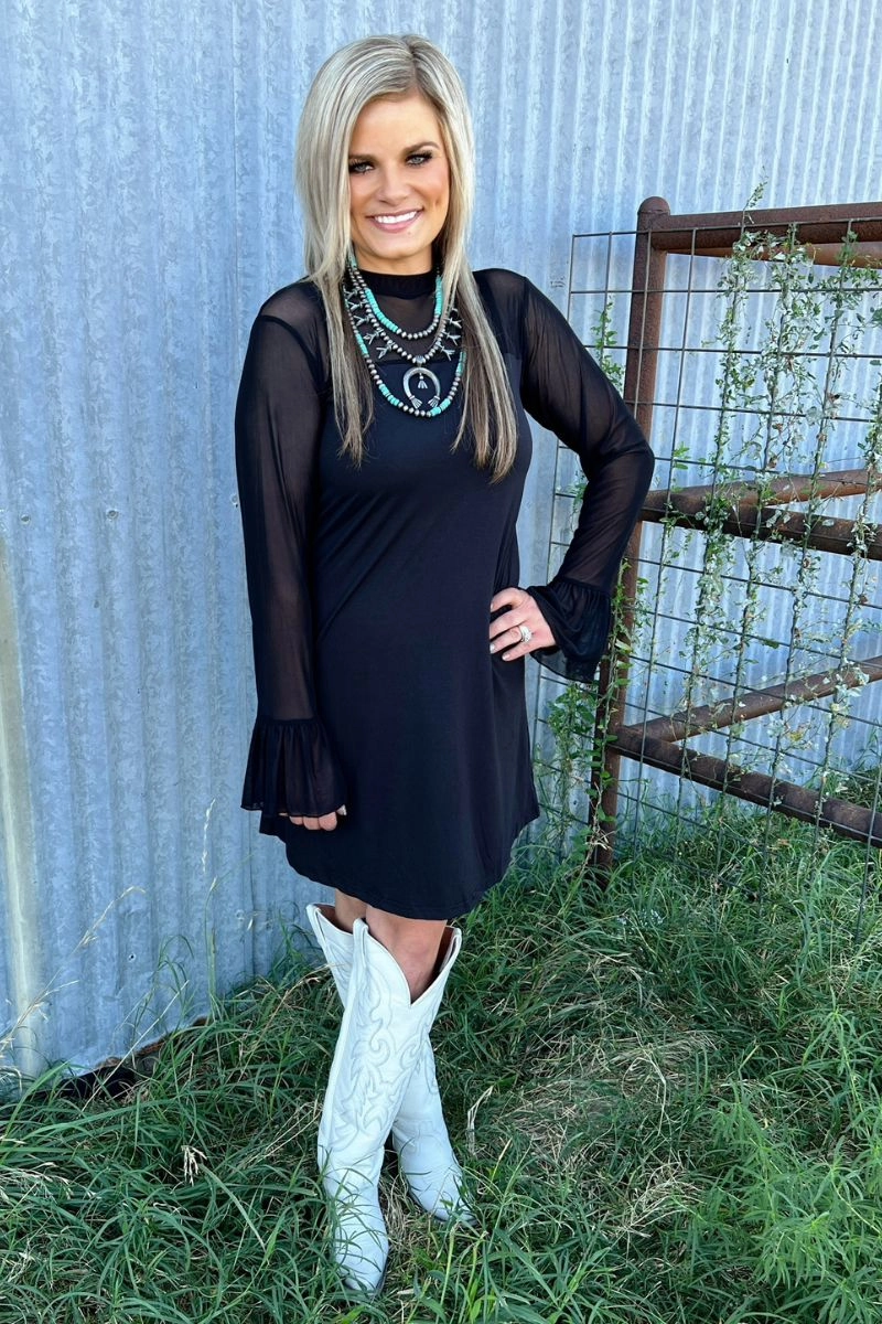 Art Event Summer-Season Nine Lives Black Dress