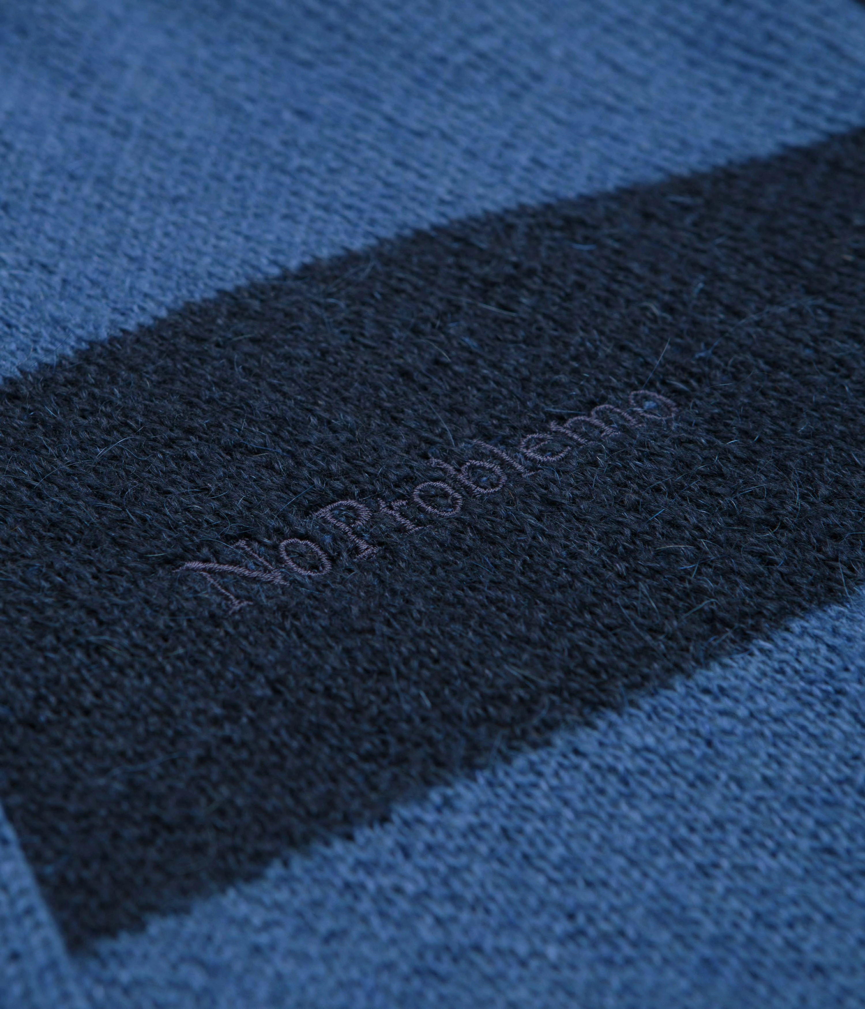 Comfort Piece No Problemo Striped Mohair Oversized Cardigan - Blue Multi