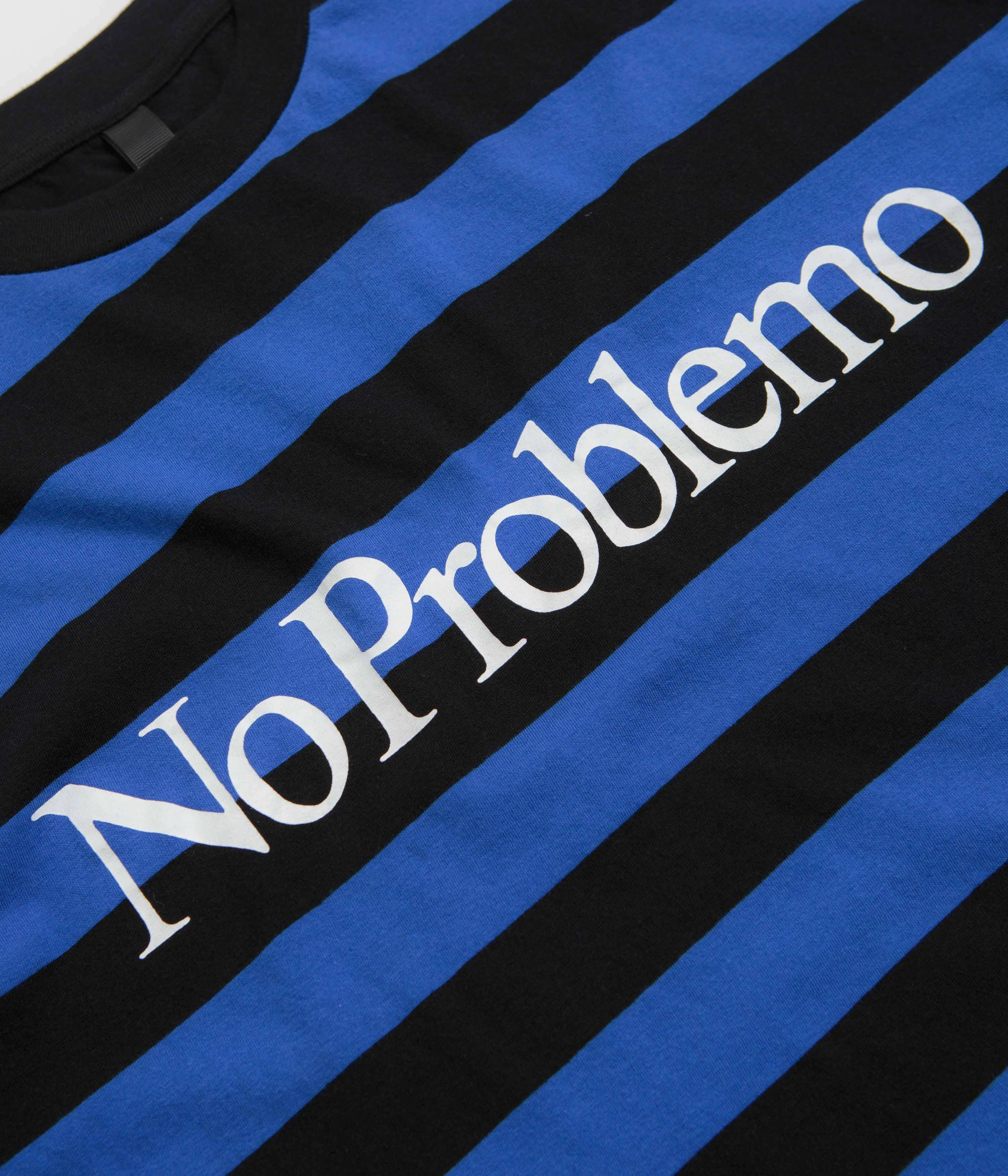 volleyball event No Problemo Striped T-Shirt - Black Multi