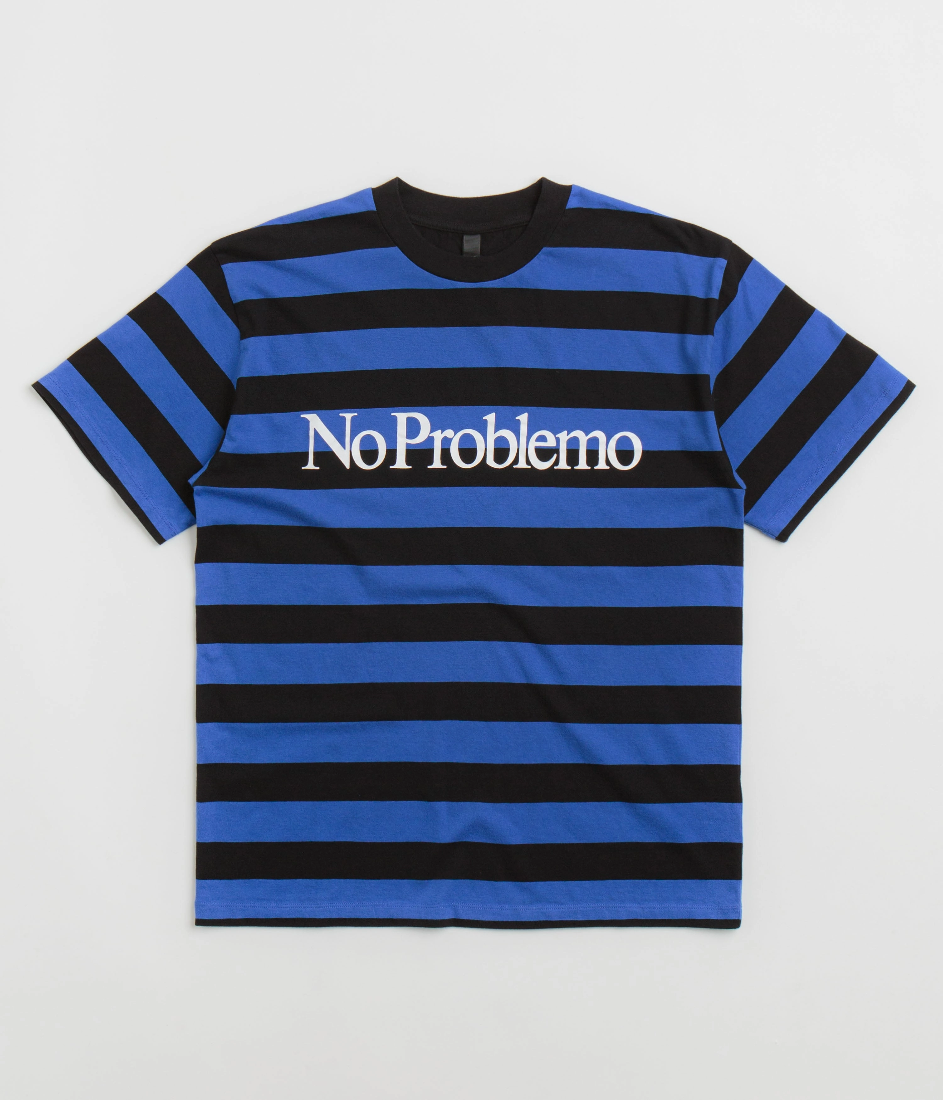 Humid climate yacht event No Problemo Striped T-Shirt - Black Multi