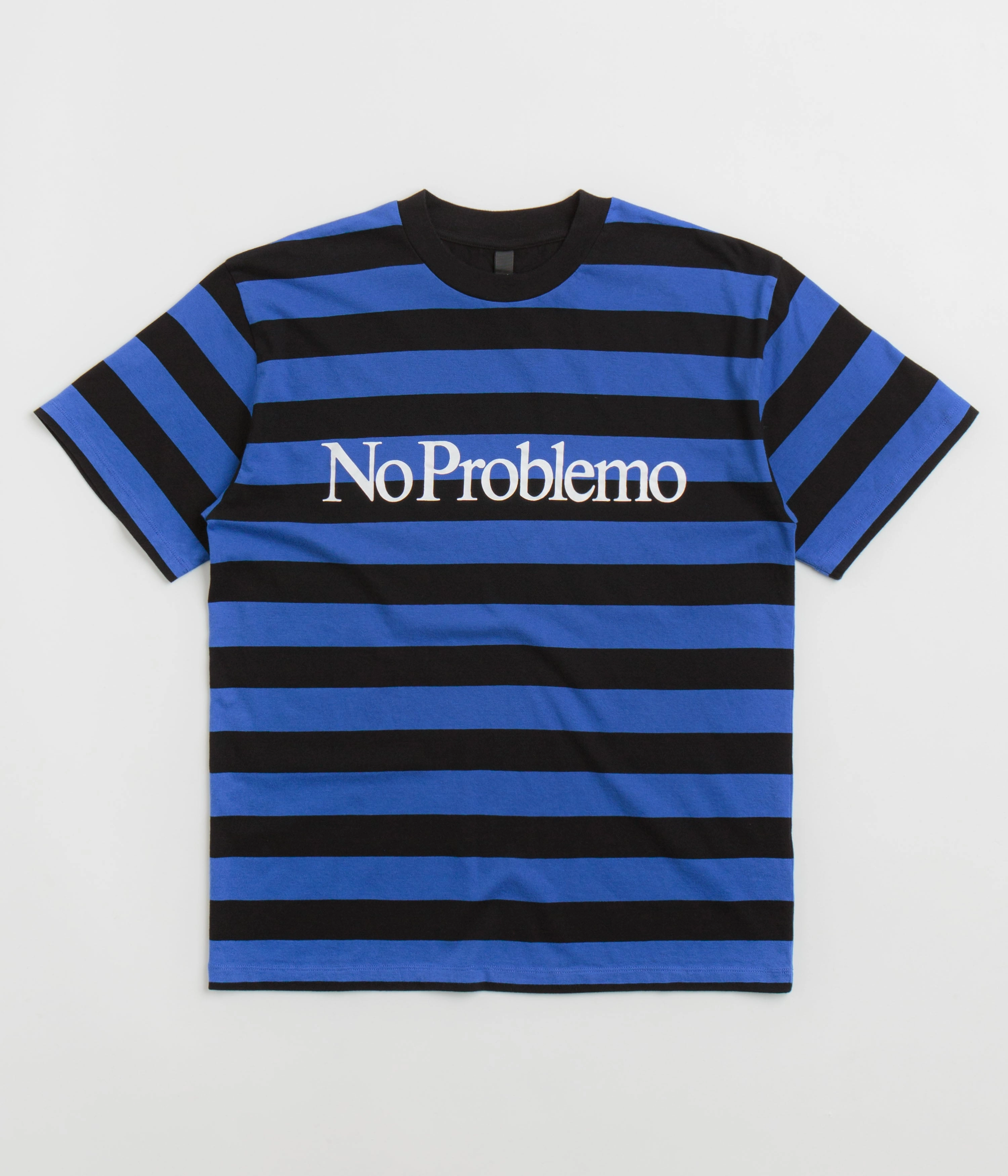 No Problemo Striped T-Shirt - Black Multi basketball venue Fashionista
