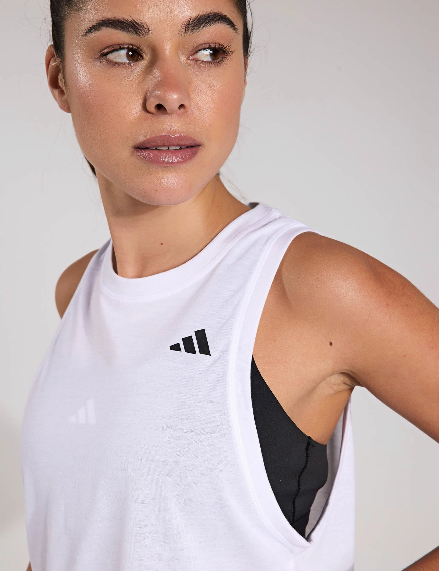 Cold Climate Train Essentials Boxy Workout Tank Top - White