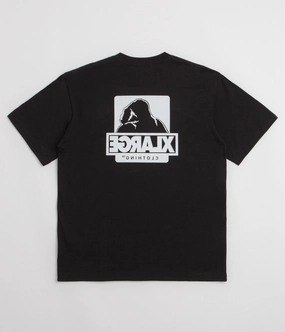 skiing venue art gallery venue XLarge Backside OG T-Shirt - Black / Black