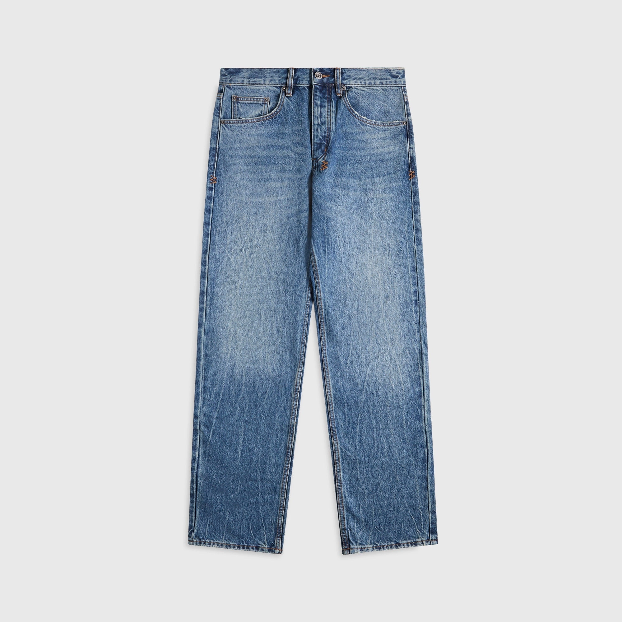 Cozy Casual Seasonal Wear Ksubi Anti K Texas Jeans - Blue Denim