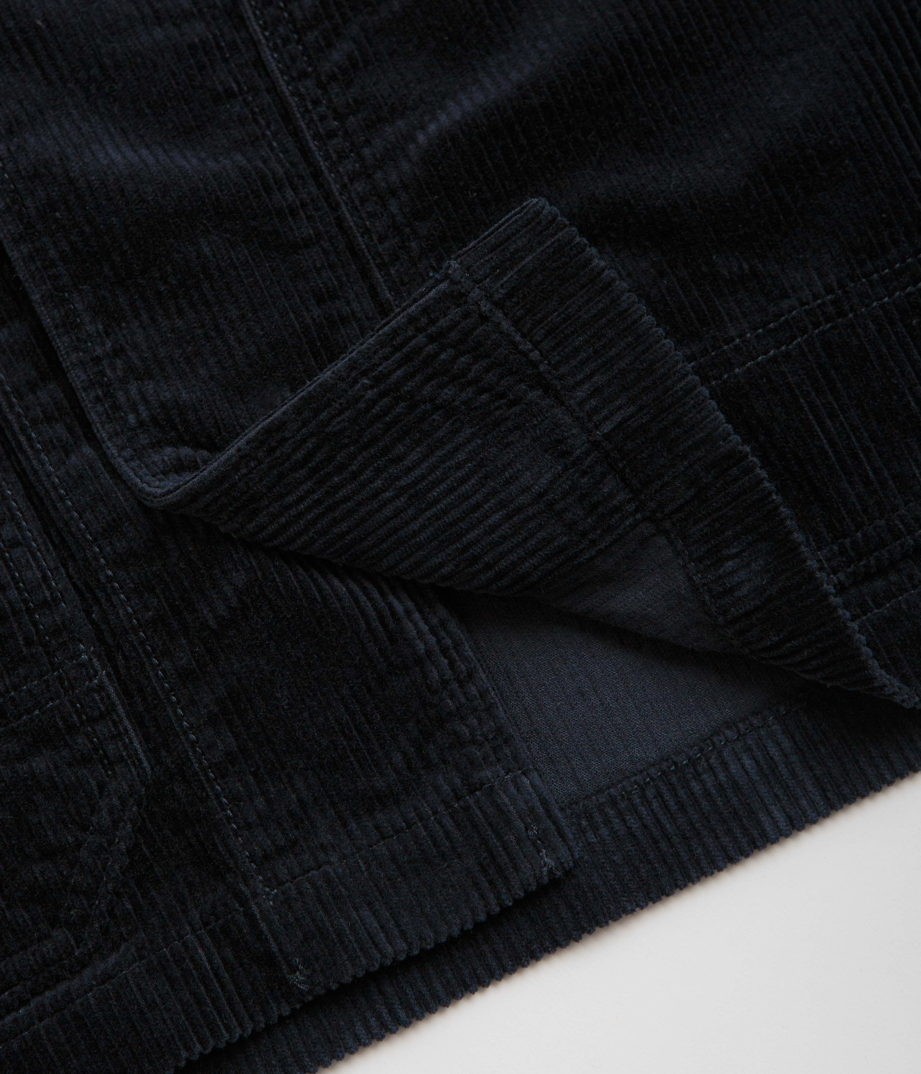 Button Closure Commemorate Norse Projects Folke Wide Corduroy Chore Jacket - Dark Navy