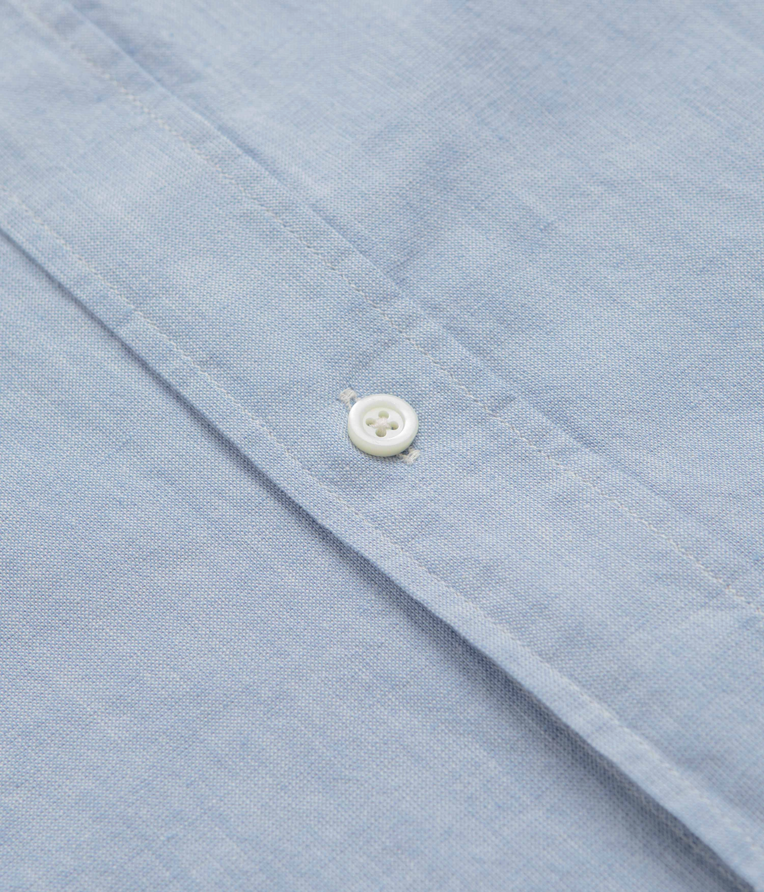 Norse Projects Ivan Relaxed Cotton Linen Short Sleeve Shirt - Pale Blue Active Lifestyle