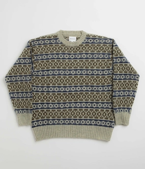 Norse Projects Jonas Scottish Lambswool Fair Isle Sweatshirt - Elm Cozy Style