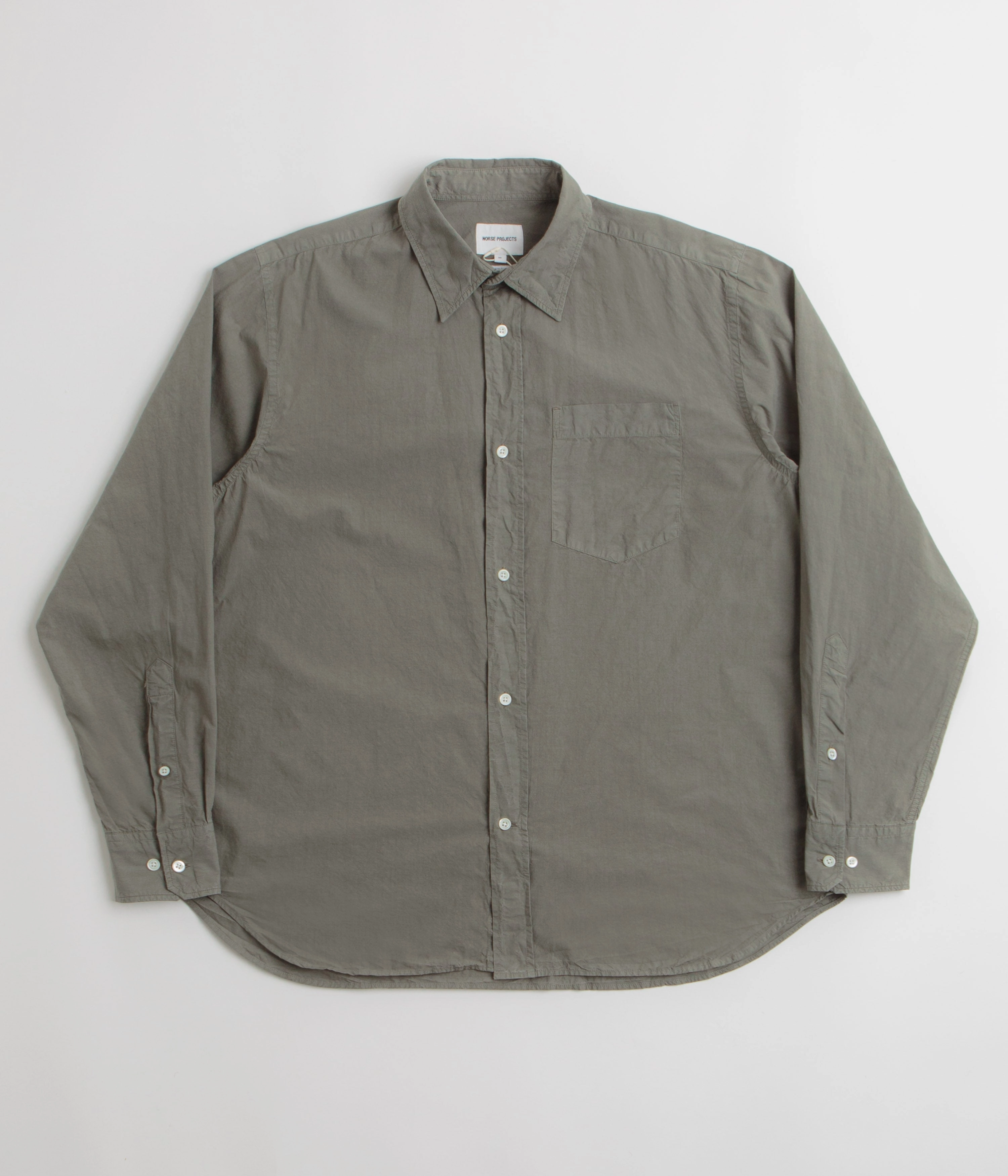 Norse Projects Ole Cotton Tencel Shirt - Mid Khaki Weekend Adventure