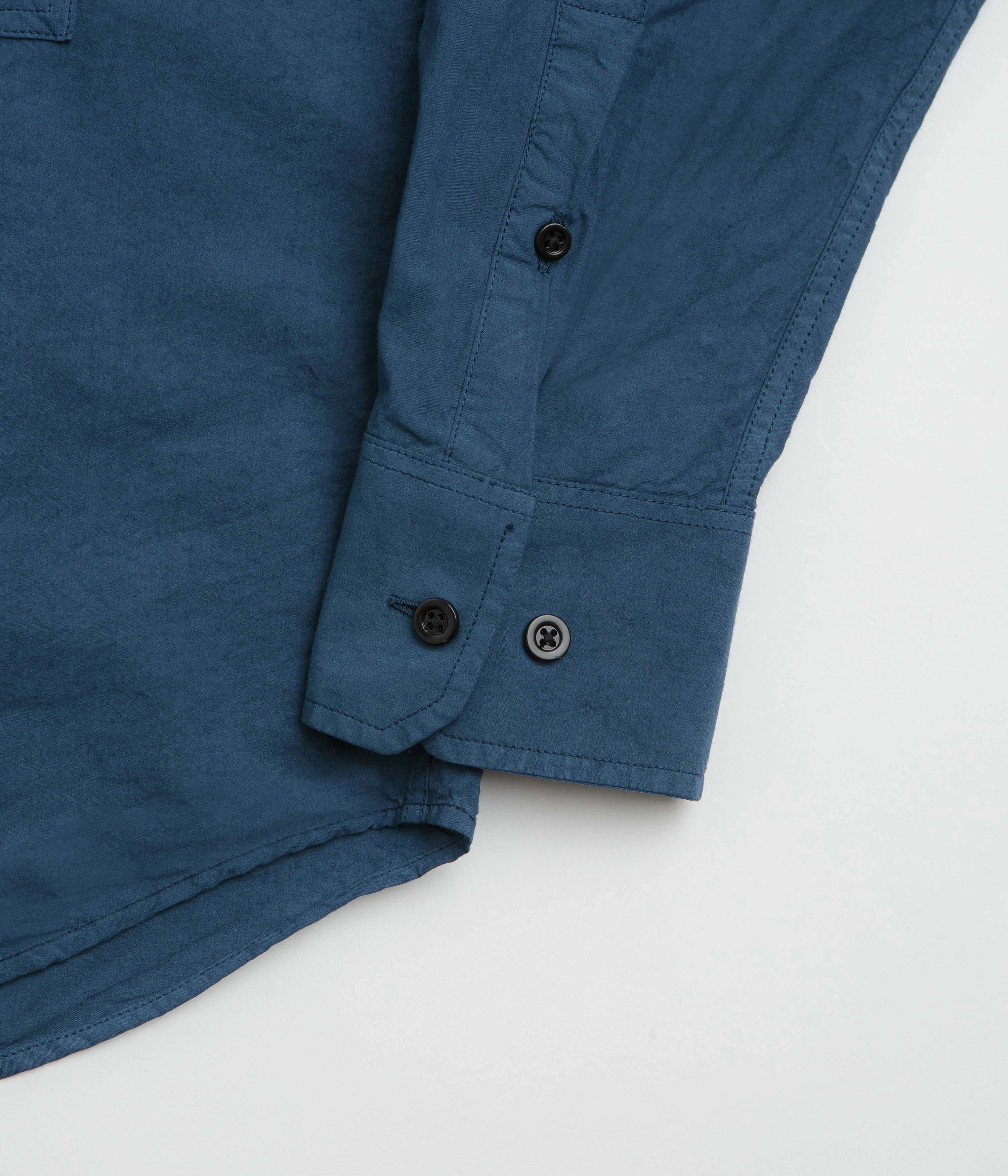 Casual Fit Flexible Shoulder Panels Norse Projects Ole Tencel Shirt - Estate Blue