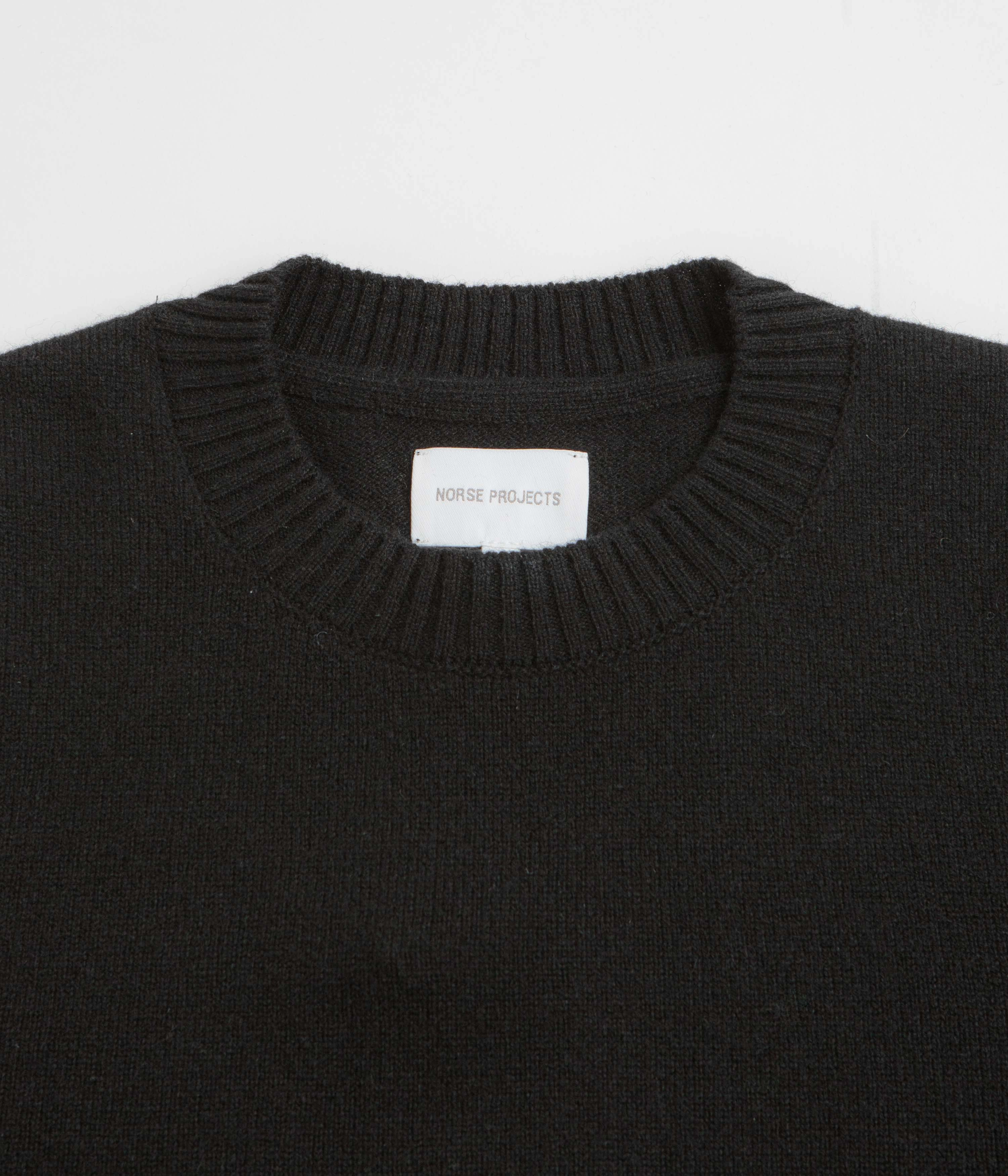 Norse Projects Standard Merino Crewneck Sweatshirt - Black Timeless Hoodie