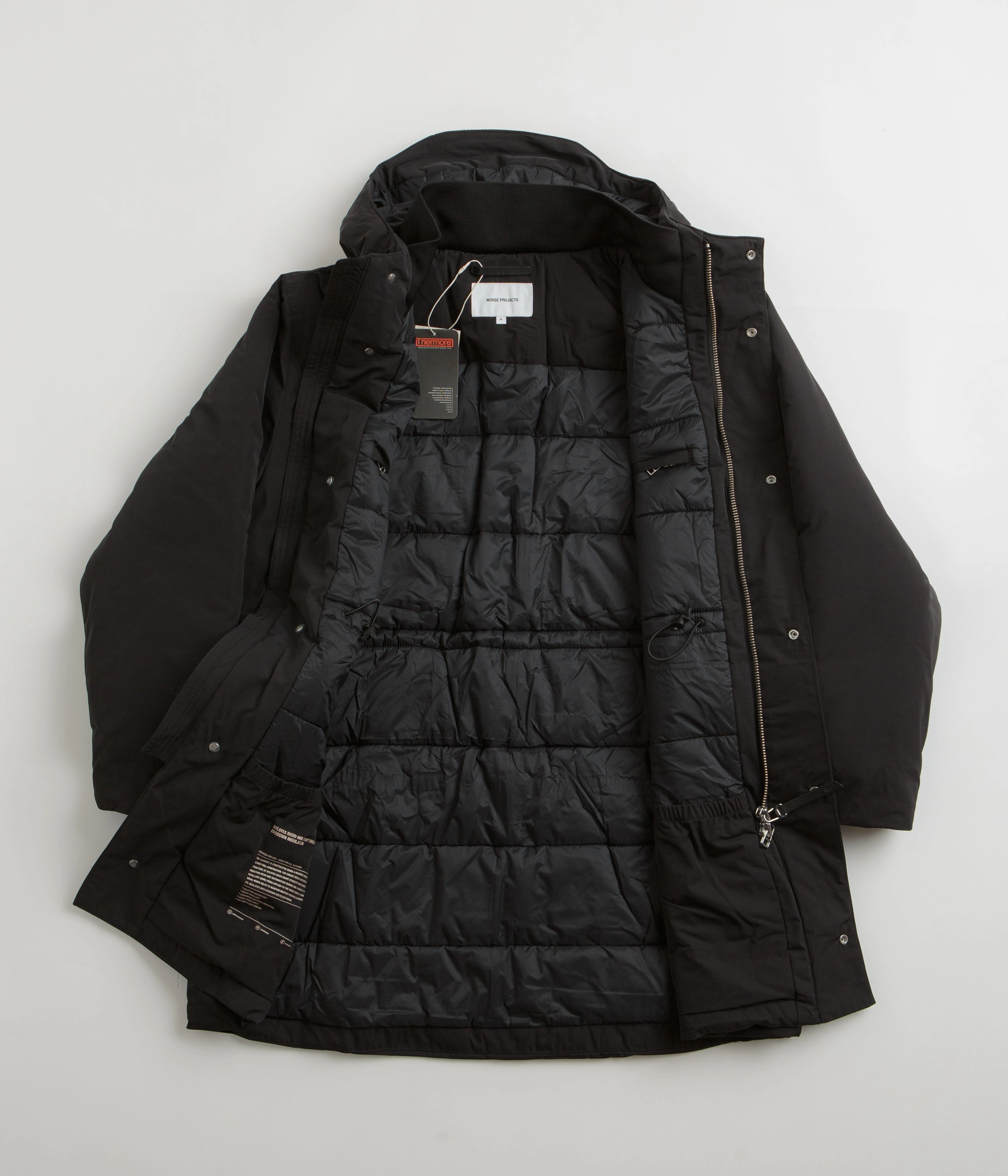 Windproof Closure Norse Projects Stavanger Military Nylon Parka - Black