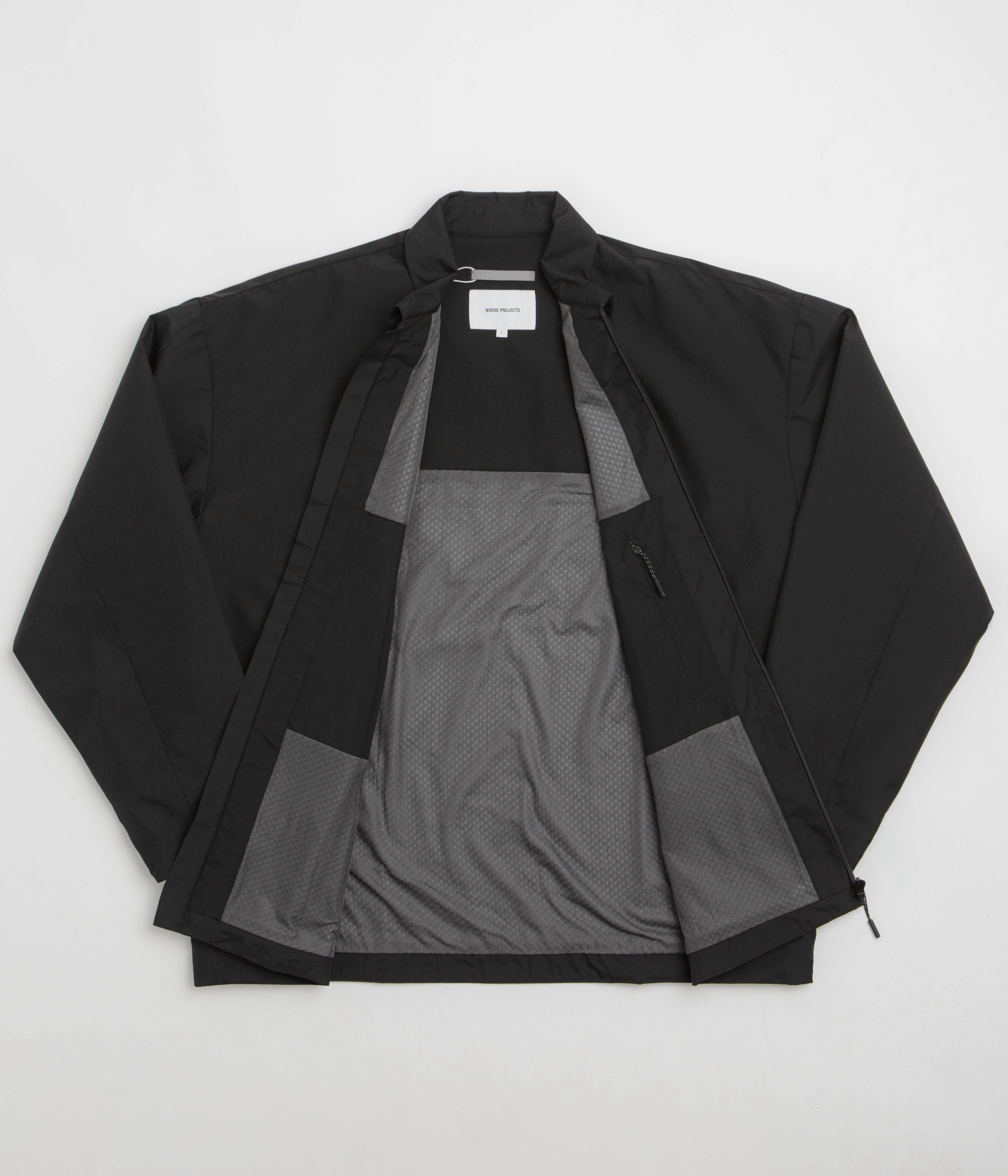 Durable Build Non Bulky Silhouette Norse Projects Sten Gore-Tex Windstopper Insulated Shirt Jacket - Black