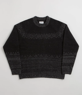 Abstract print Muscular Fit Norse Projects Ulf Crewneck Sweatshirt - Dark Grey Melange