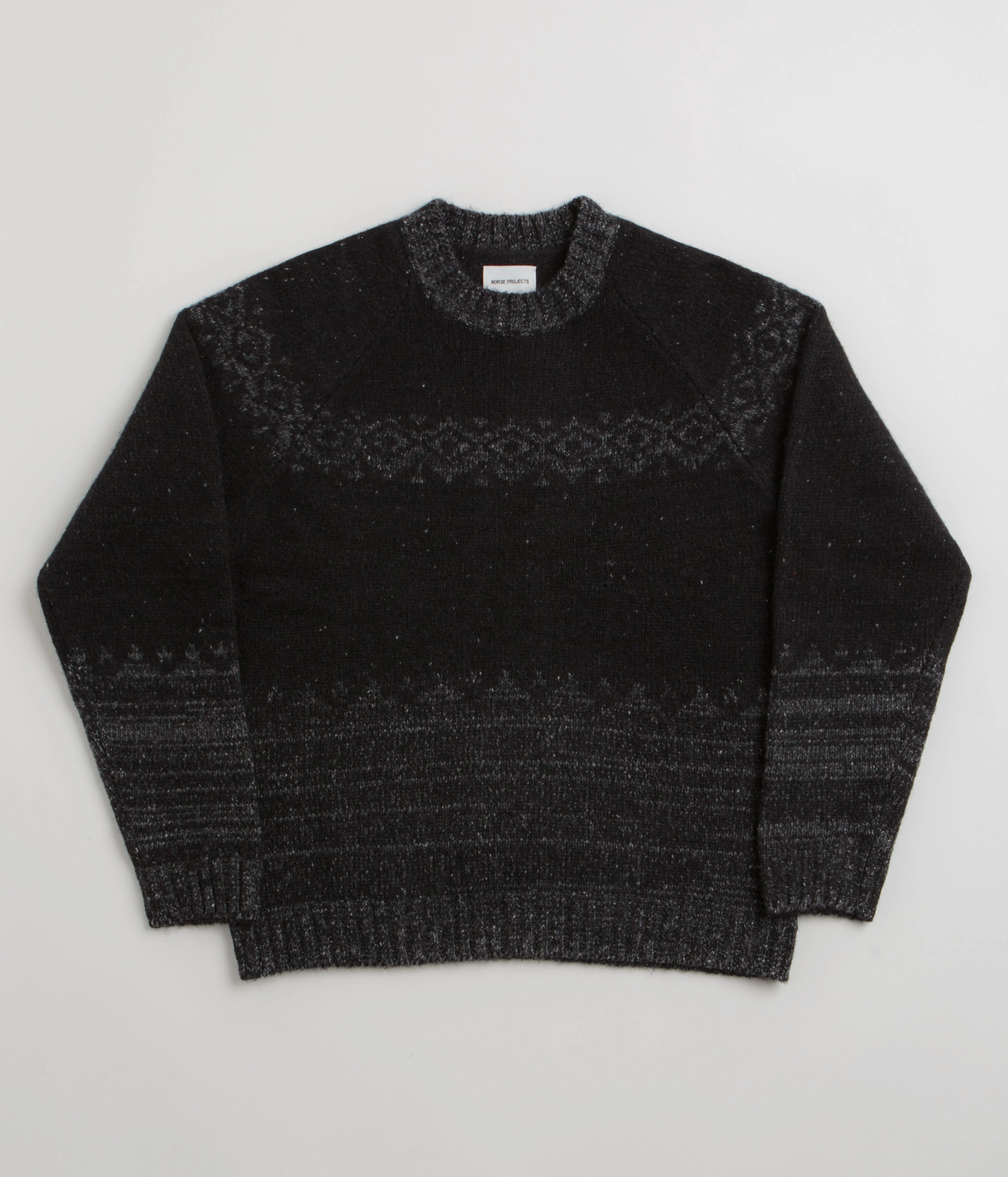 Abstract print Muscular Fit Norse Projects Ulf Crewneck Sweatshirt - Dark Grey Melange
