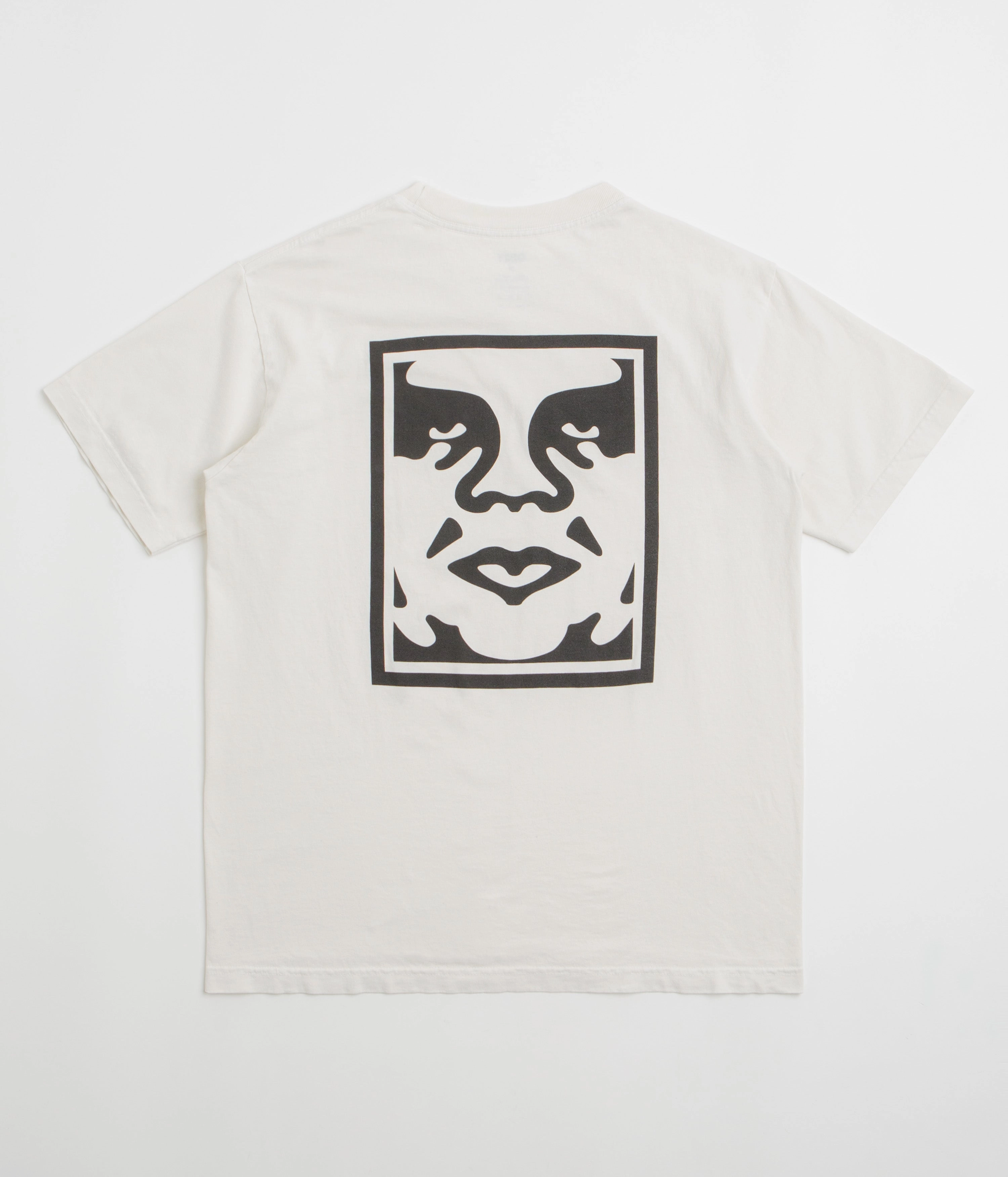 Obey Bold Icon Face T-Shirt - Pigment Chalk silk shirt Senior Style