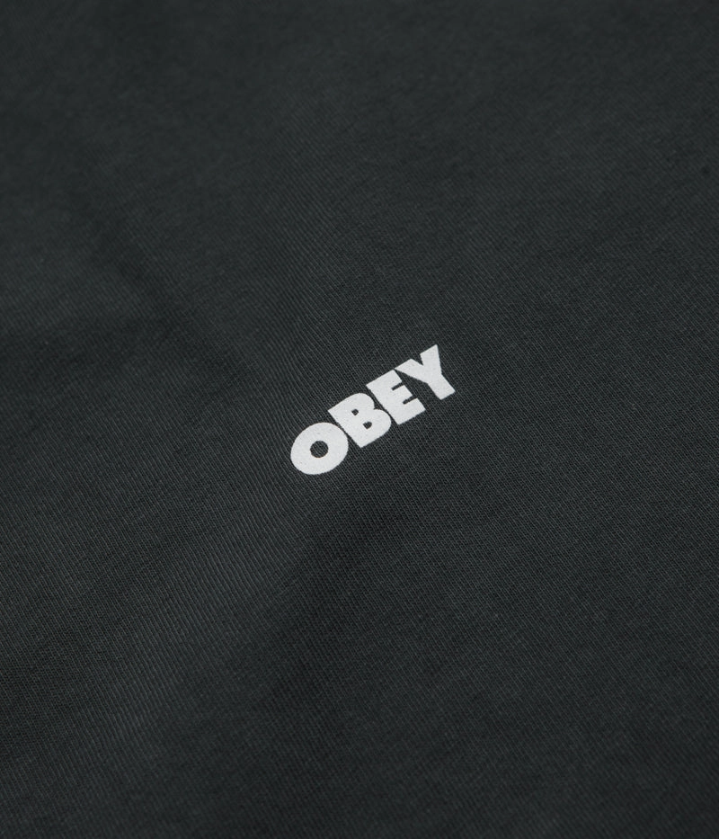 Obey Bold Icon Face T-Shirt - Pigment True Vintage Black trendy details