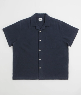 Anti Pilling Surface Obey Curtis Short Sleeve Shirt - Navy