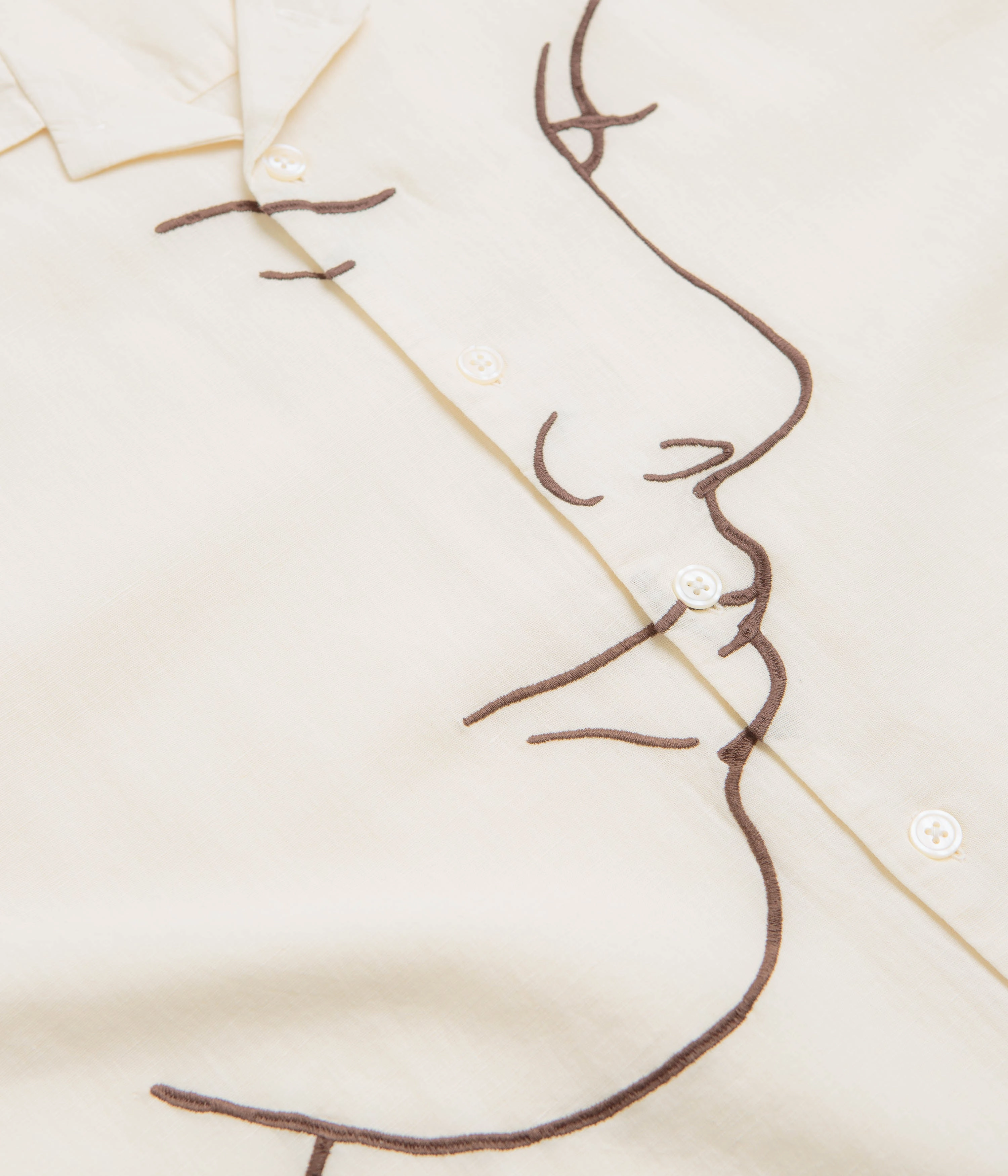 Winter Retreat Outerwear Companion Obey Frances Short Sleeve Shirt - Unbleached Multi