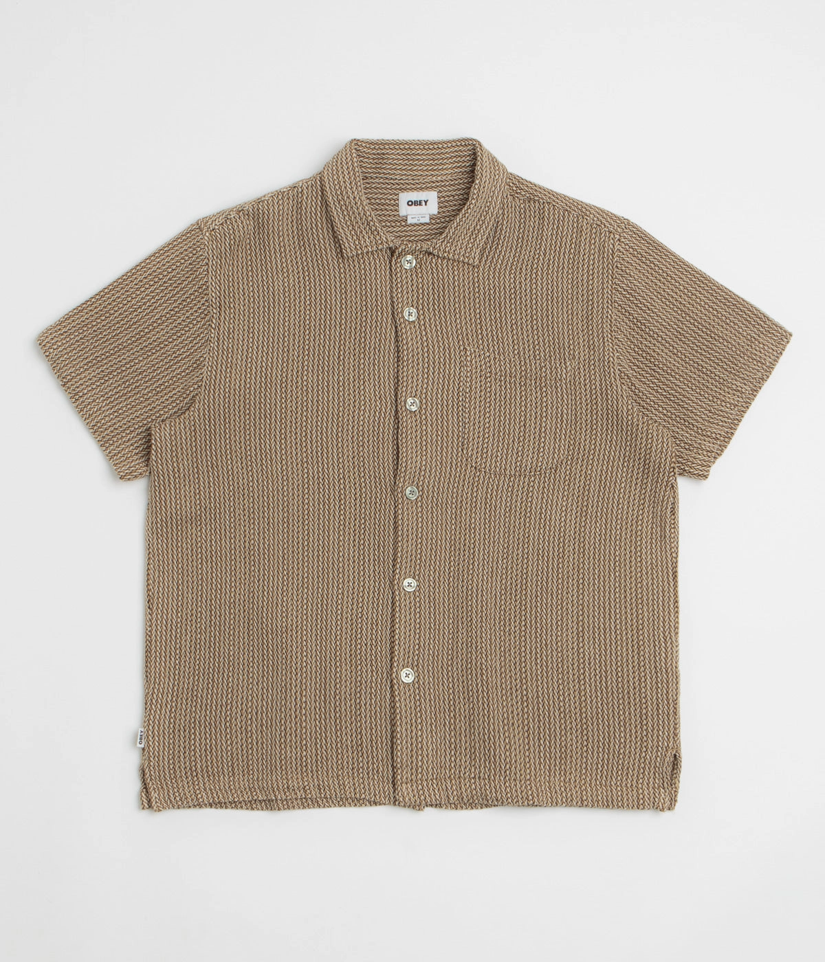 Tagless Labeling Obey Horace Short Sleeve Shirt - Unbleached Multi