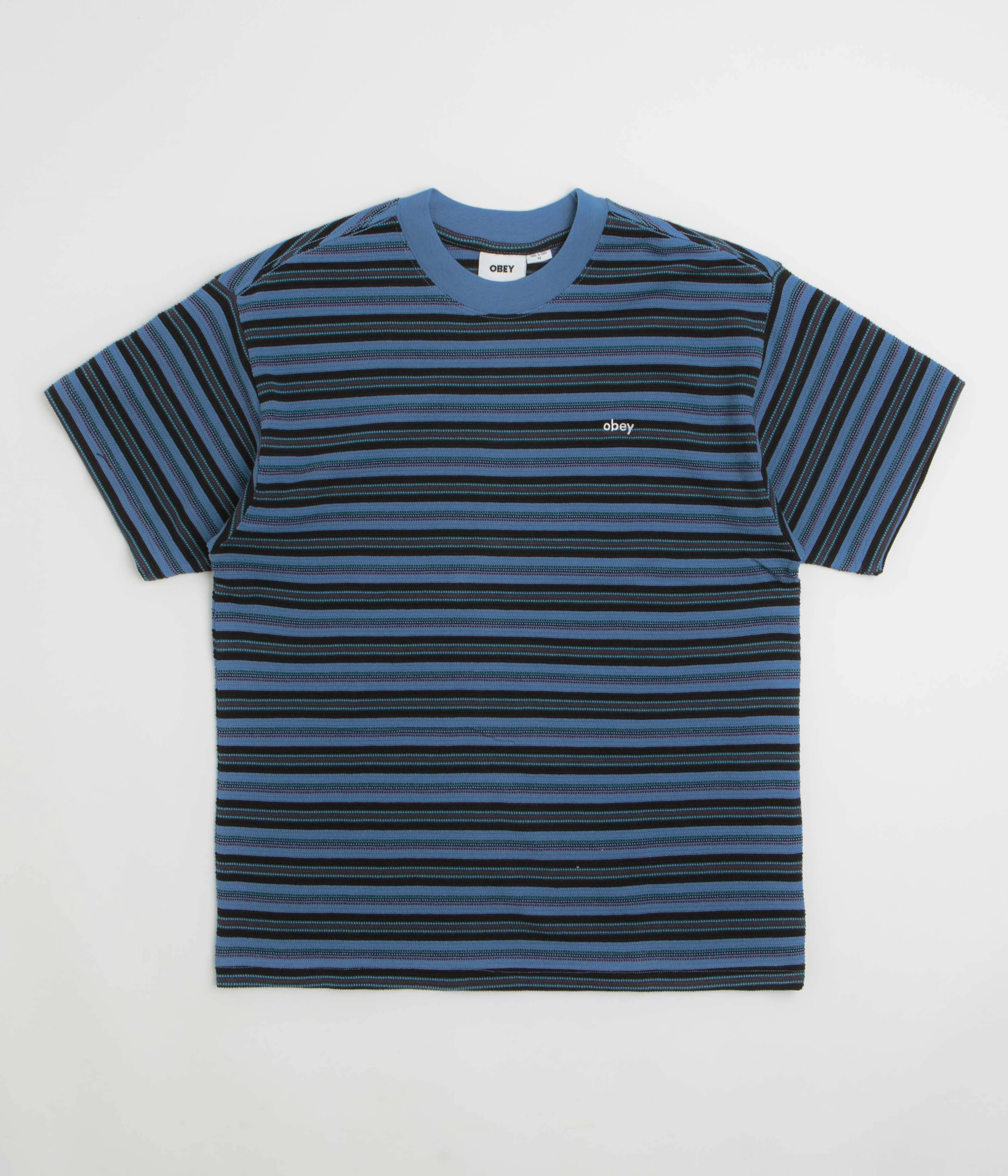 Obey Kenny Relaxed T-Shirt - Coronet Blue Multi cabin event