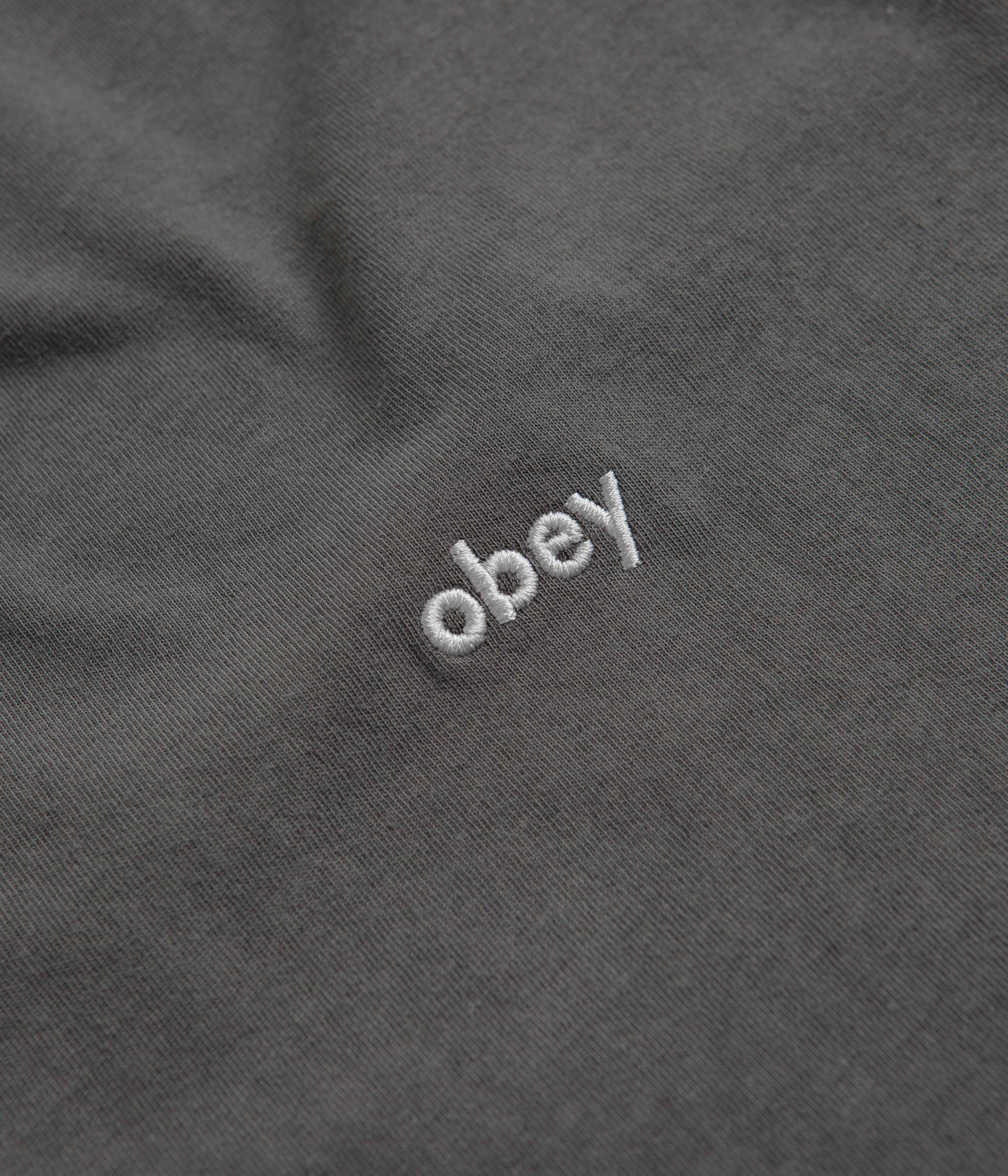 baseball event Desert area Obey Lowercase Pigment T-Shirt - Digital Black