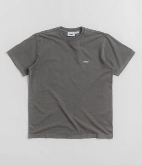 Obey Lowercase Pigment T-Shirt - Digital Black Activewear