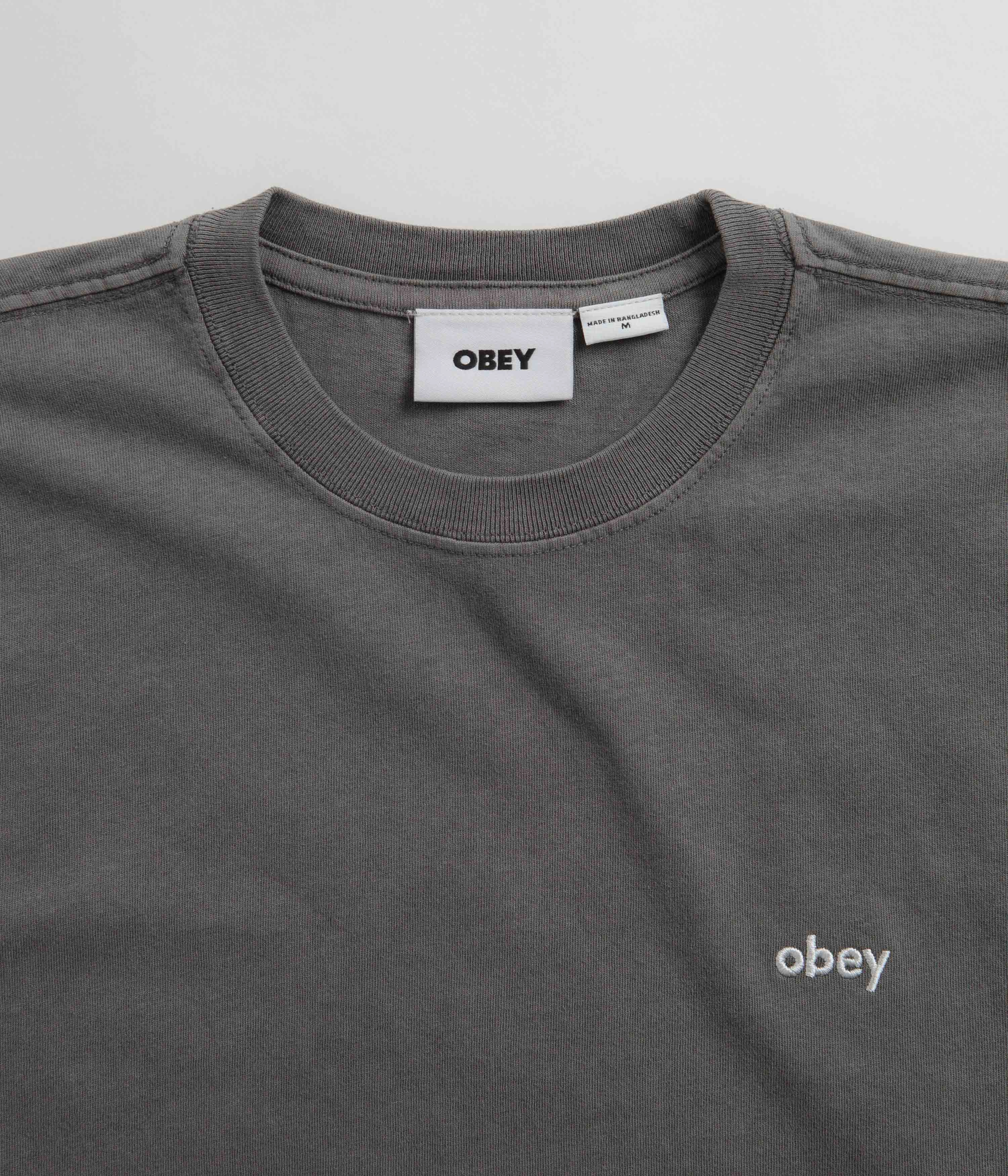 aquarium event Obey Lowercase Pigment T-Shirt - Digital Black