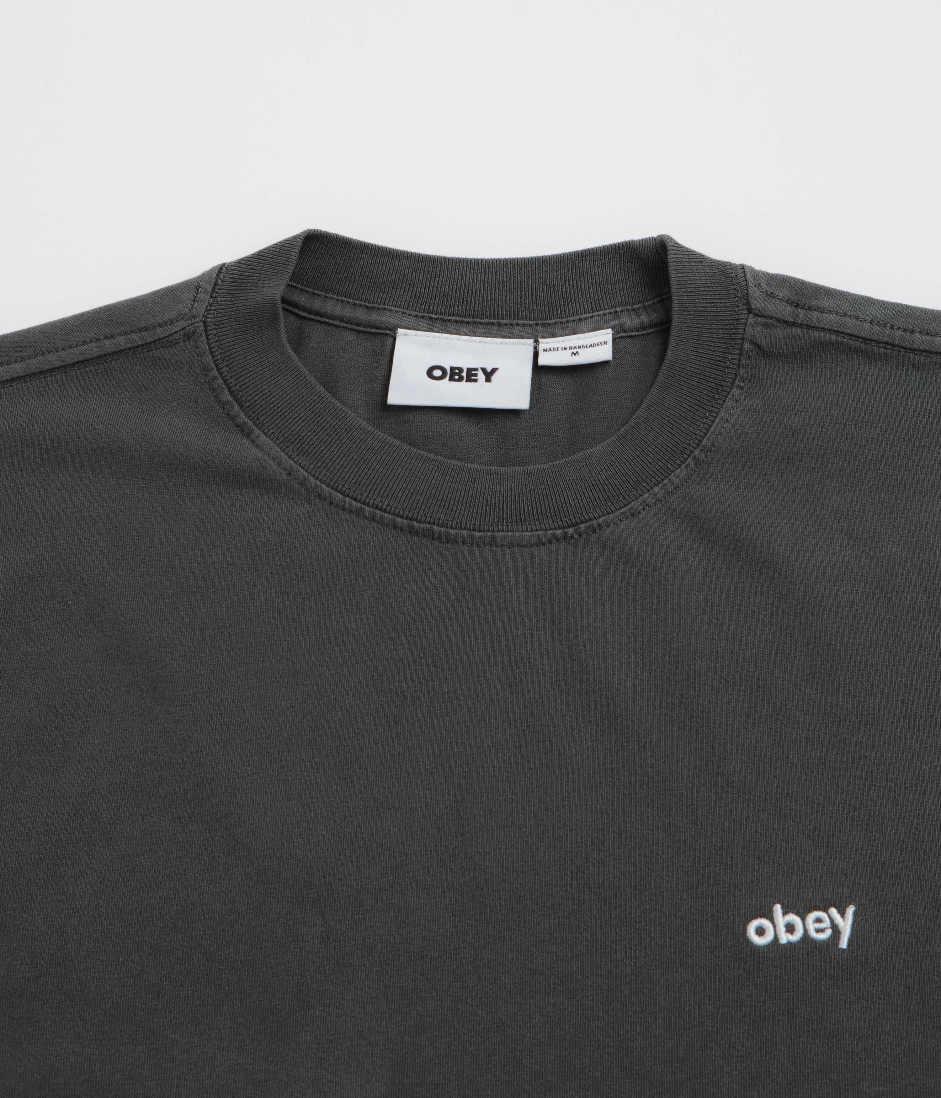 cabin venue Obey Lowercase T-Shirt - Pigment Pirate Black
