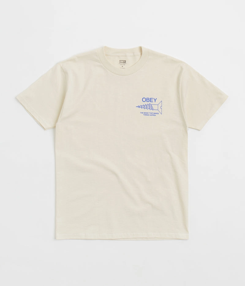 Zipped casino venue Obey Magic T-Shirt - Cream