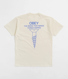 flight venue Obey Magic T-Shirt - Cream