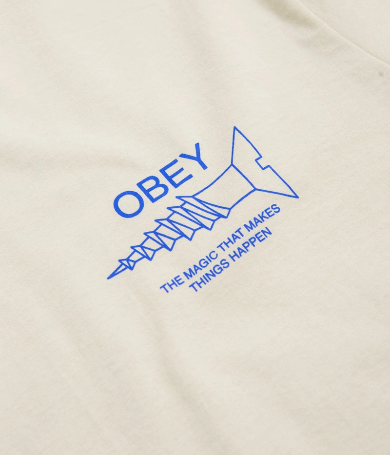Obey Magic T-Shirt - Cream Summer collection Scoop neck