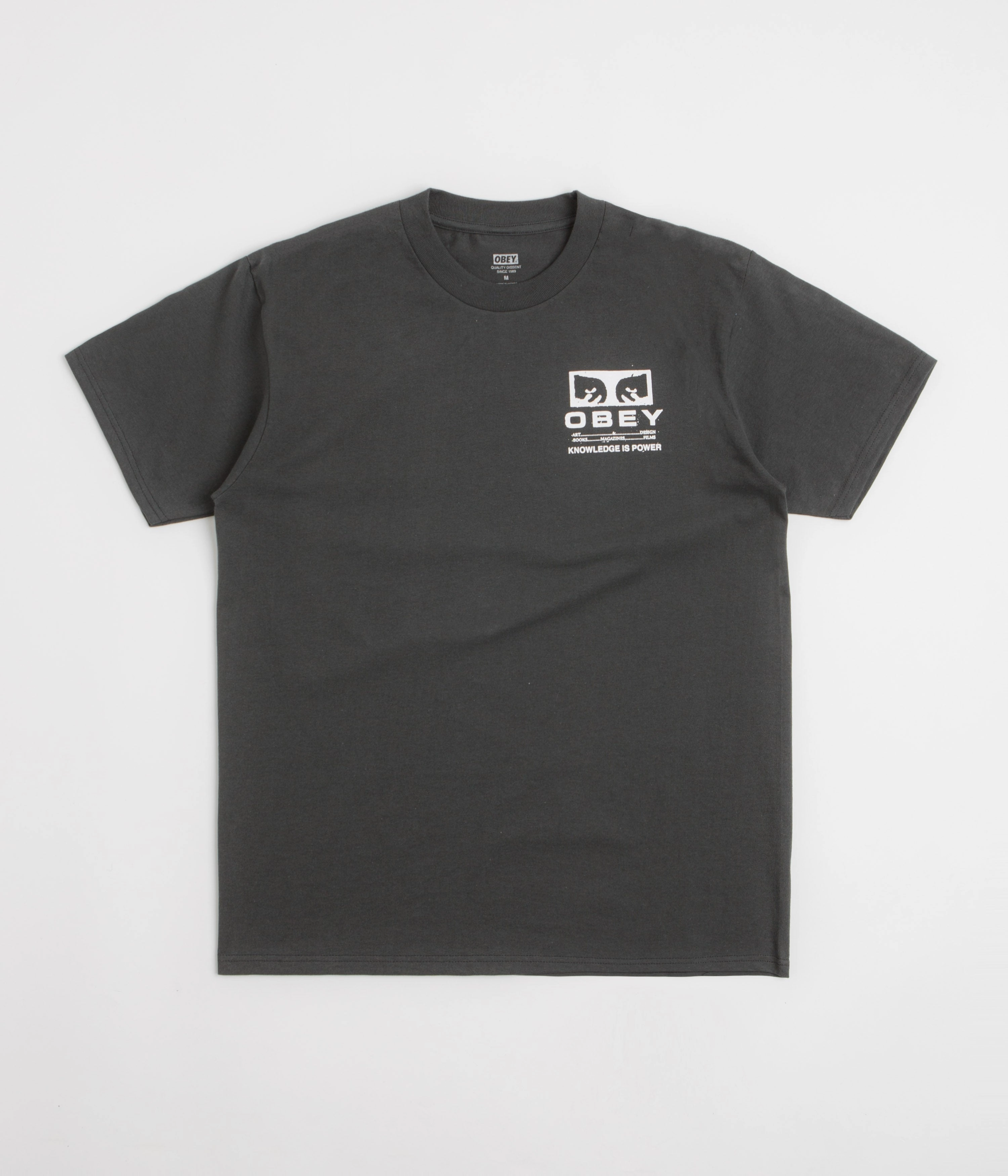 Cloudy day European size Obey Permission T-Shirt - Vintage Black