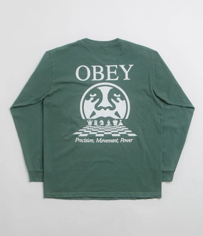 Cuffed Sleeves Obey Precision T-Shirt - Pigment Rainforest