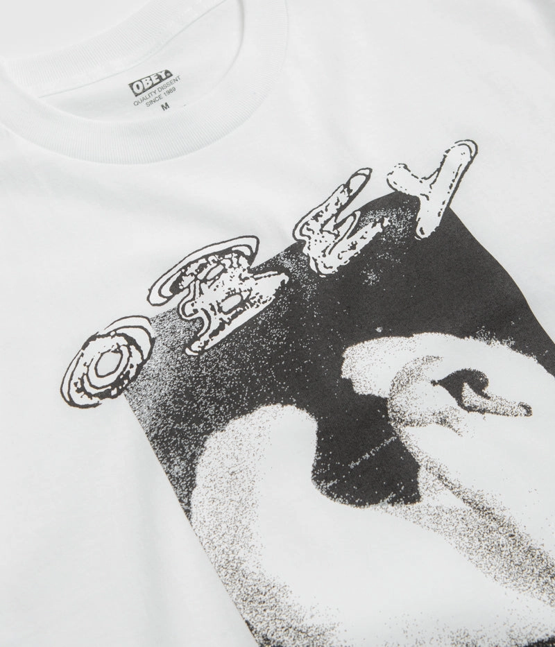 Obey Swan T-Shirt - White Conference Cloudy day