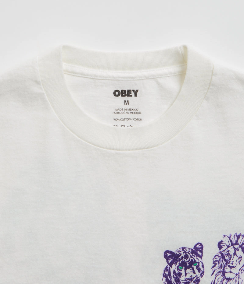 Obey Unite & Fight T-Shirt - Pigment Vintage White football event