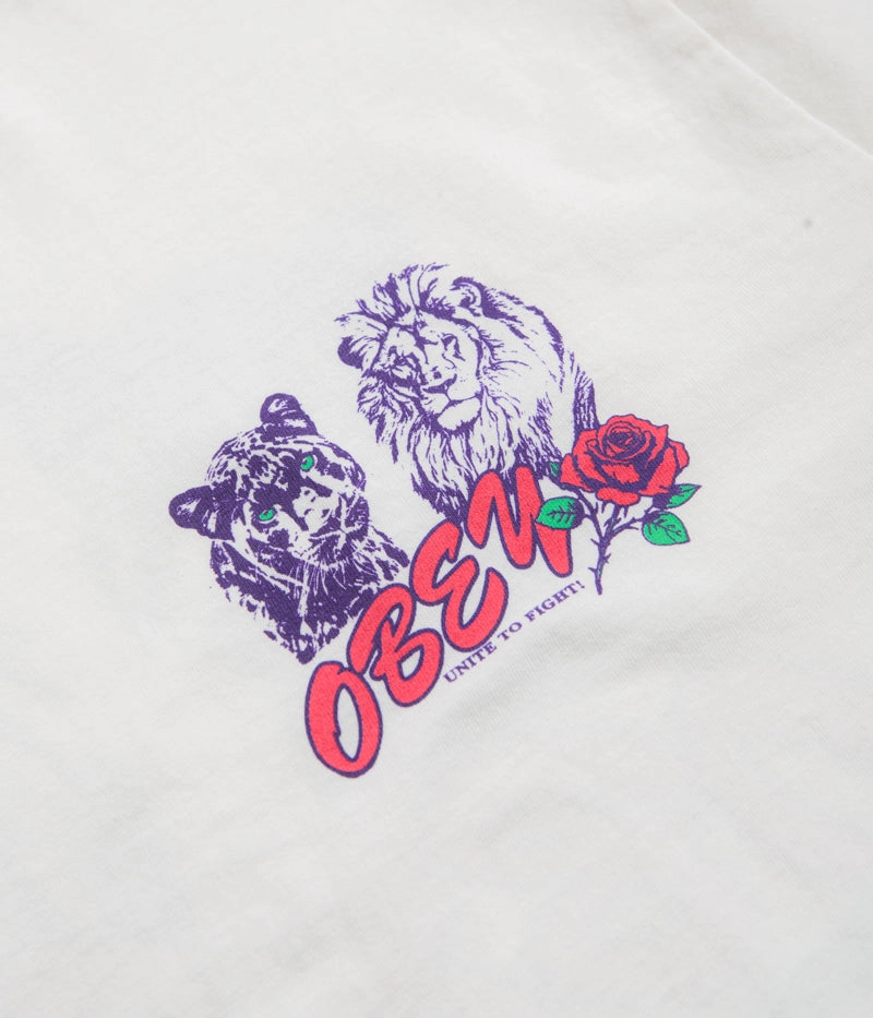 Obey Unite & Fight T-Shirt - Pigment Vintage White summer season Ombre