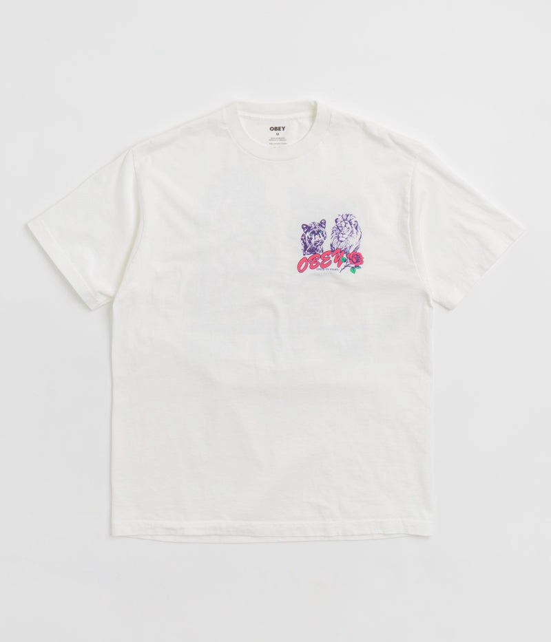 Obey Unite & Fight T-Shirt - Pigment Vintage White winter season Elderly