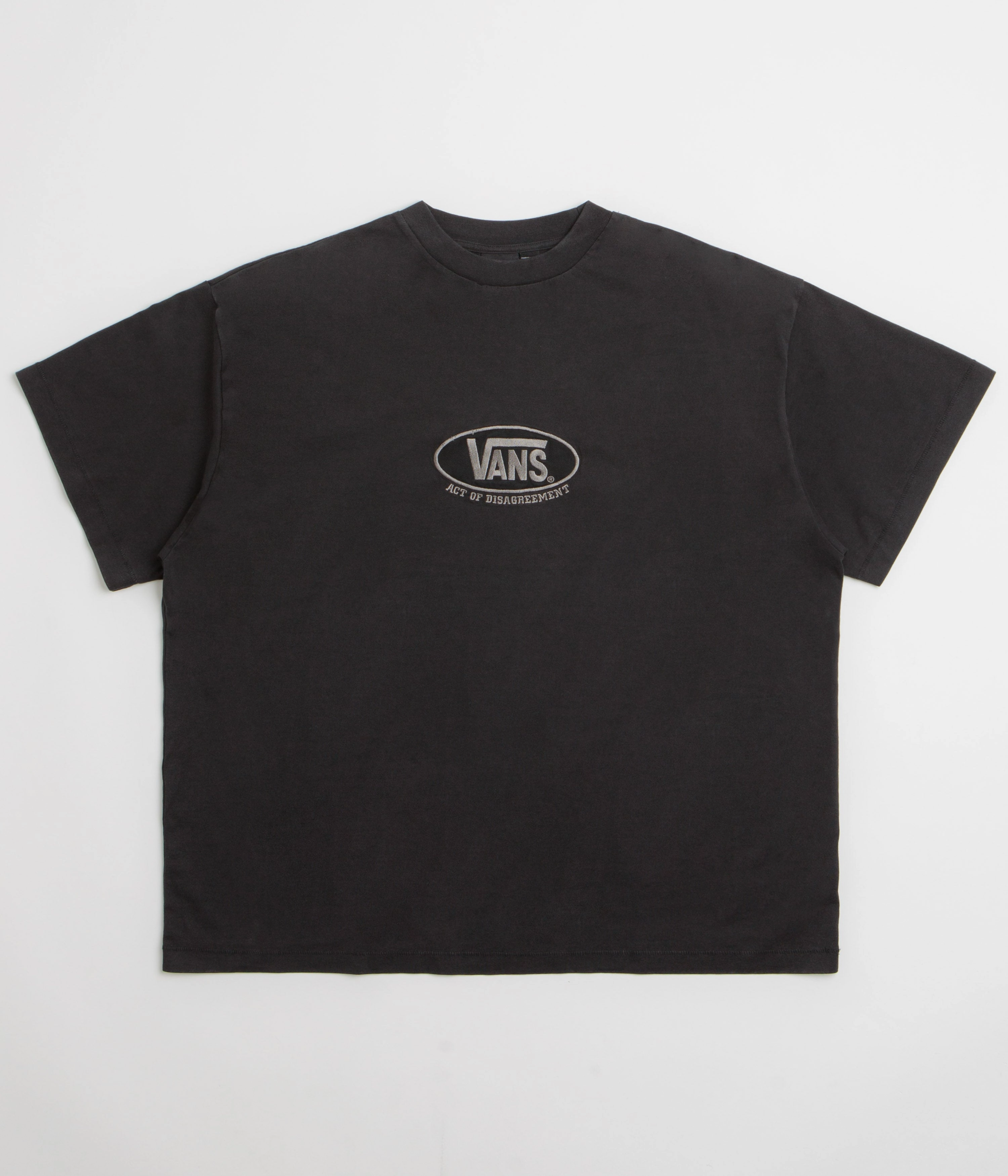 Vans x SlamJam AOD Oval Logo T-Shirt - Washed Black birthday