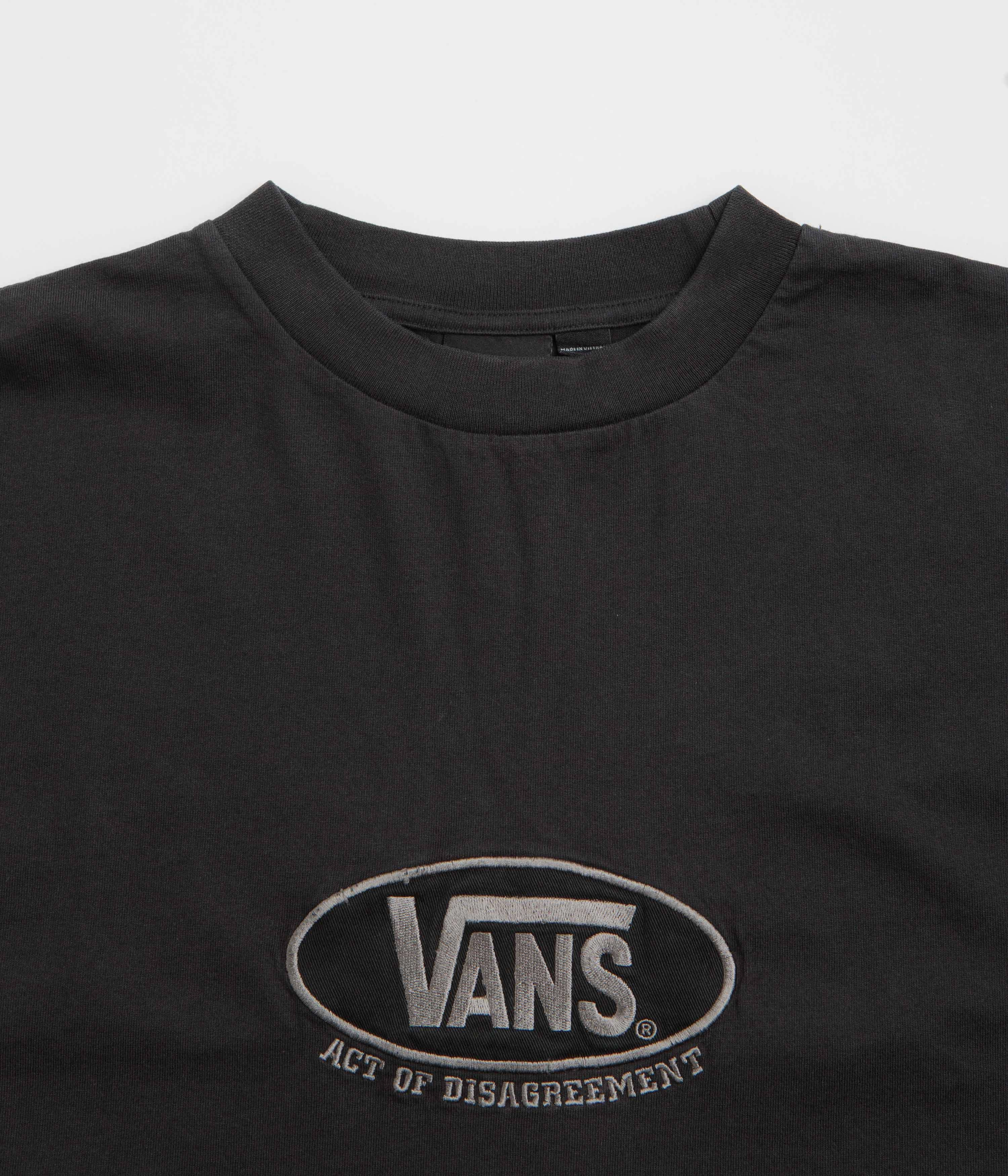 Vans x SlamJam AOD Oval Logo T-Shirt - Washed Black Cultural Event