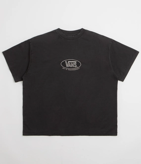 Vans x SlamJam AOD Oval Logo T-Shirt - Washed Black birthday