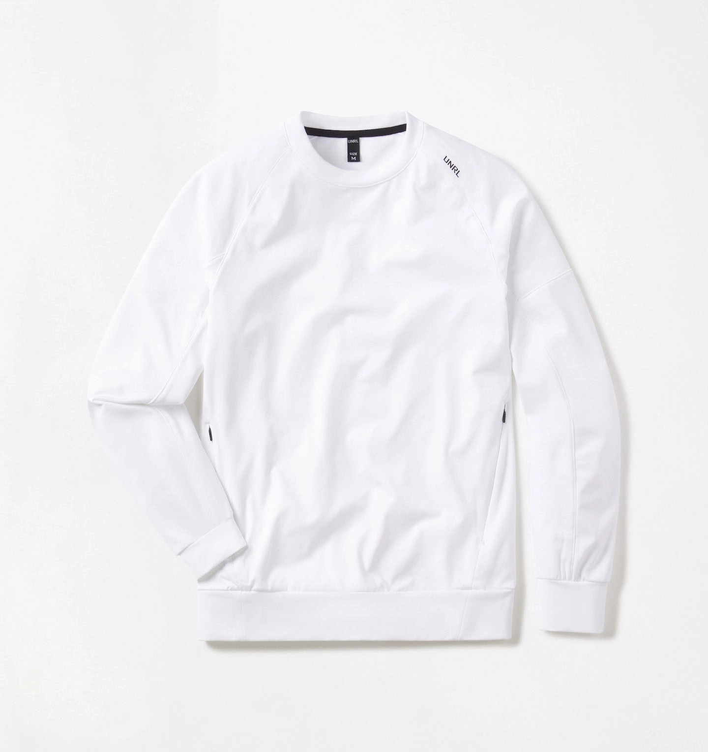 Crossover Crewneck Hidden Zipper Closure